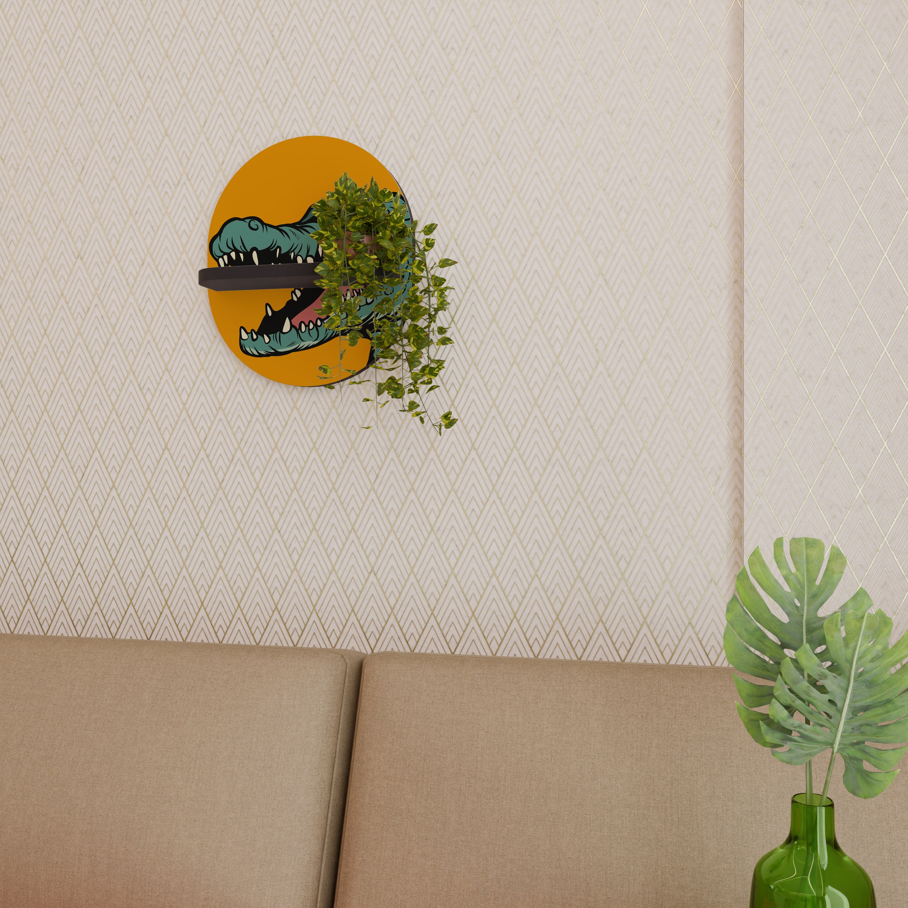 THREATENING GREETING Decorative Art Shelf