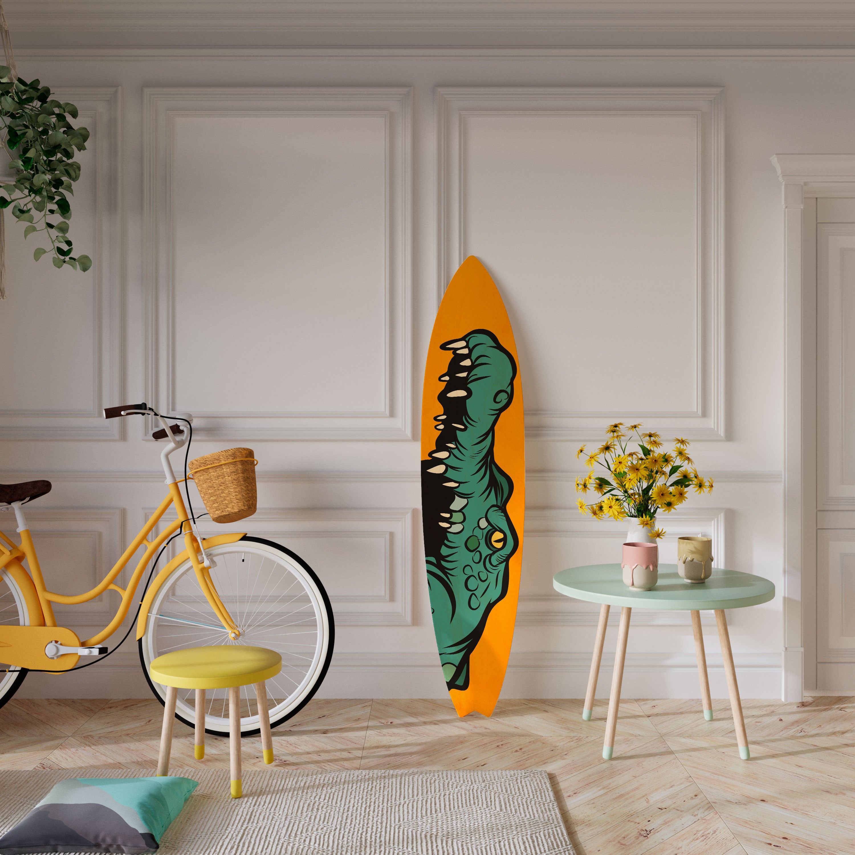 THREATENING GREETING Surfboard Decorative Panel