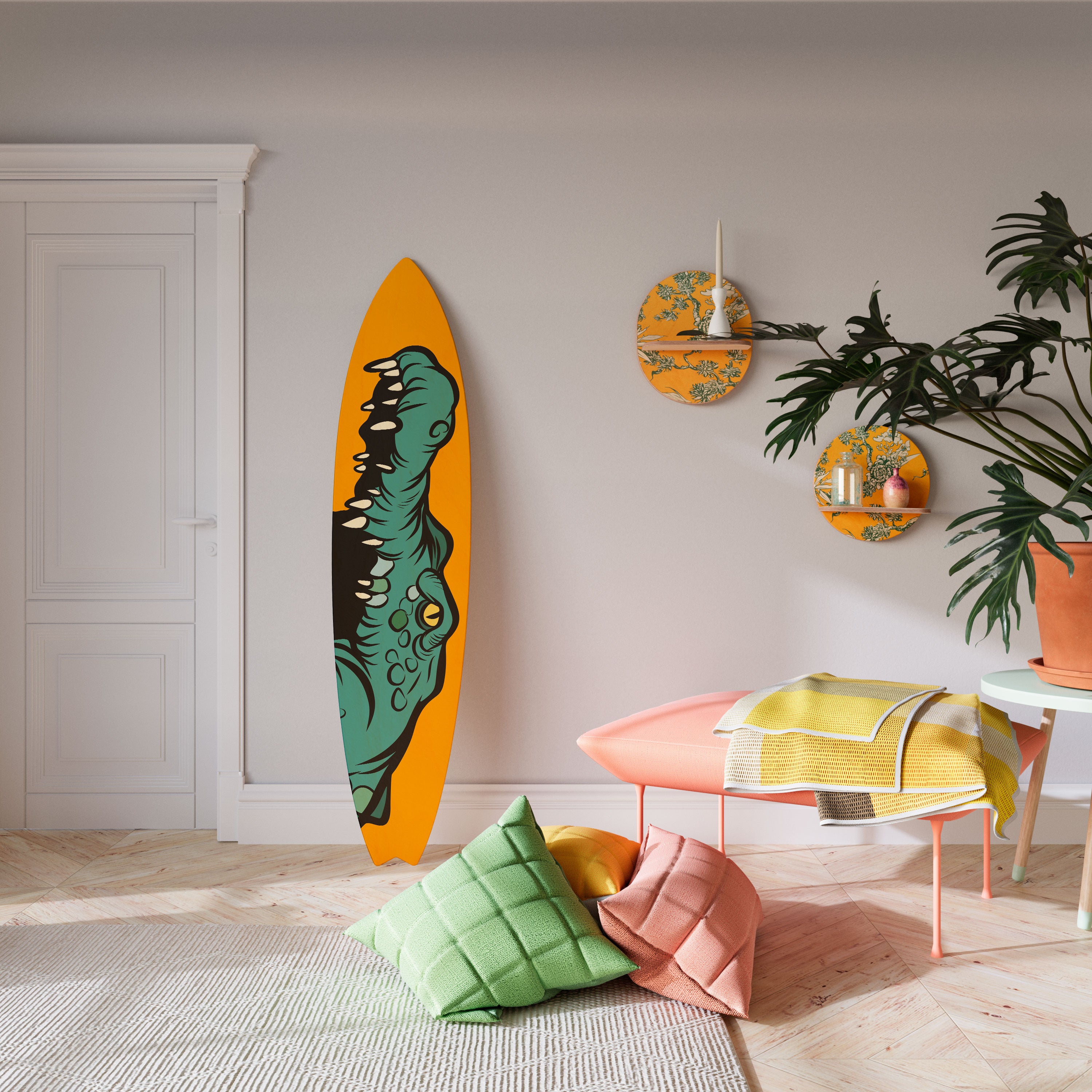 THREATENING GREETING Surfboard Decorative Panel