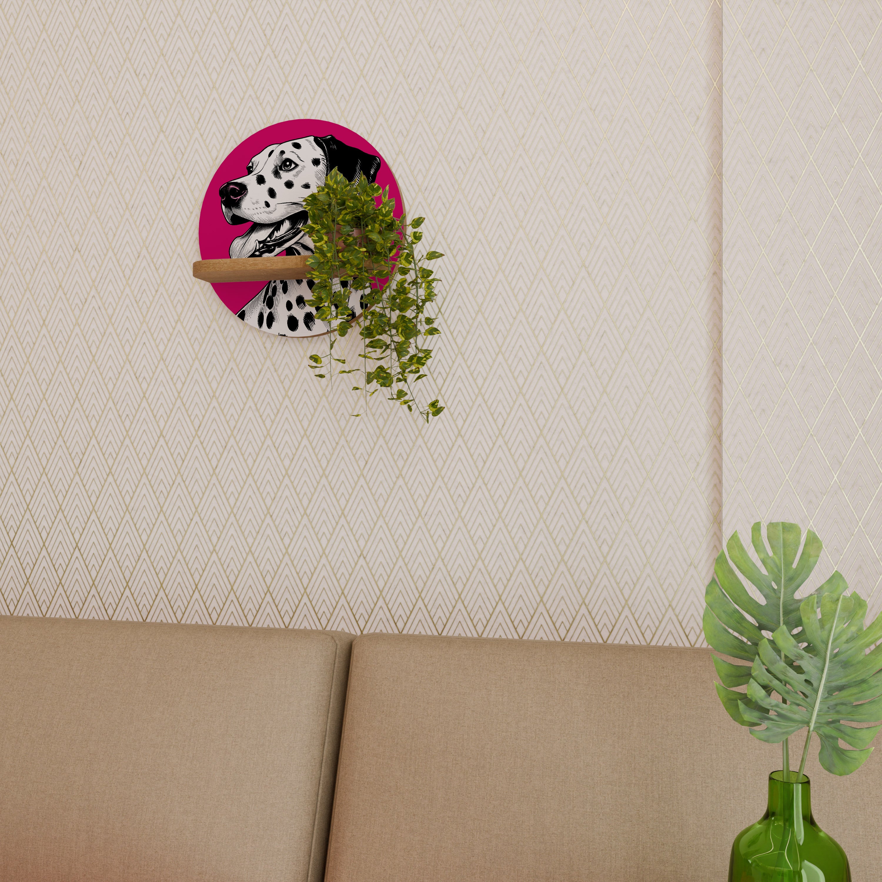 DALMATIAN SMILE Decorative Art Shelf