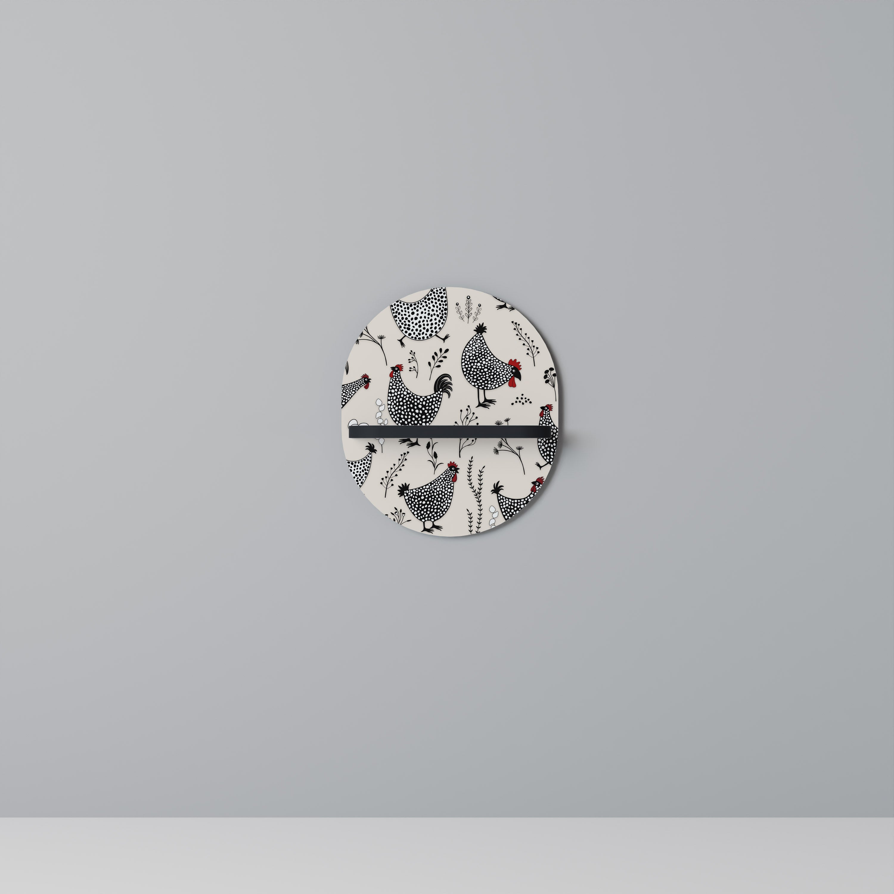 HAPPY HENS Decorative Art Shelf