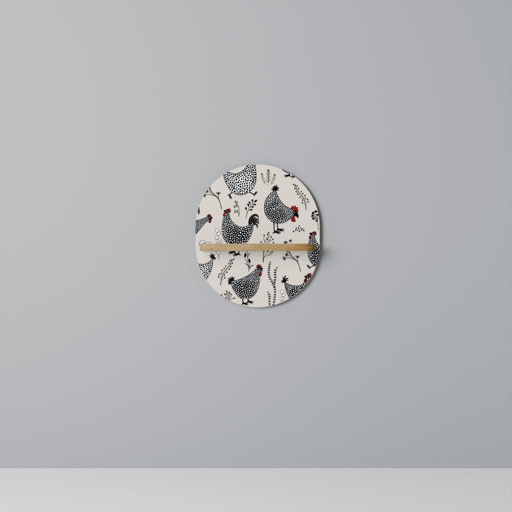 HAPPY HENS Decorative Art Shelf