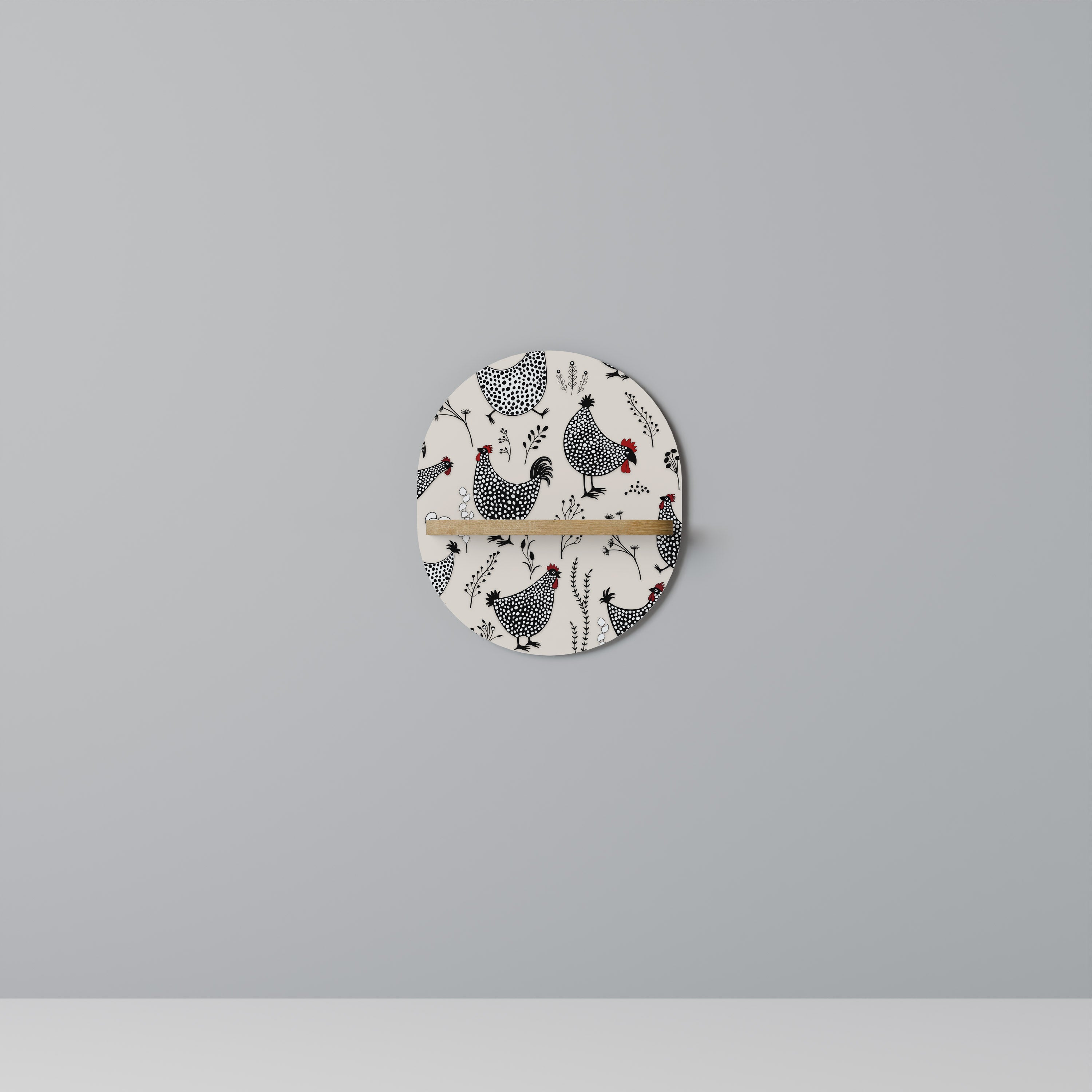 HAPPY HENS Decorative Art Shelf