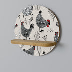 HAPPY HENS Decorative Art Shelf