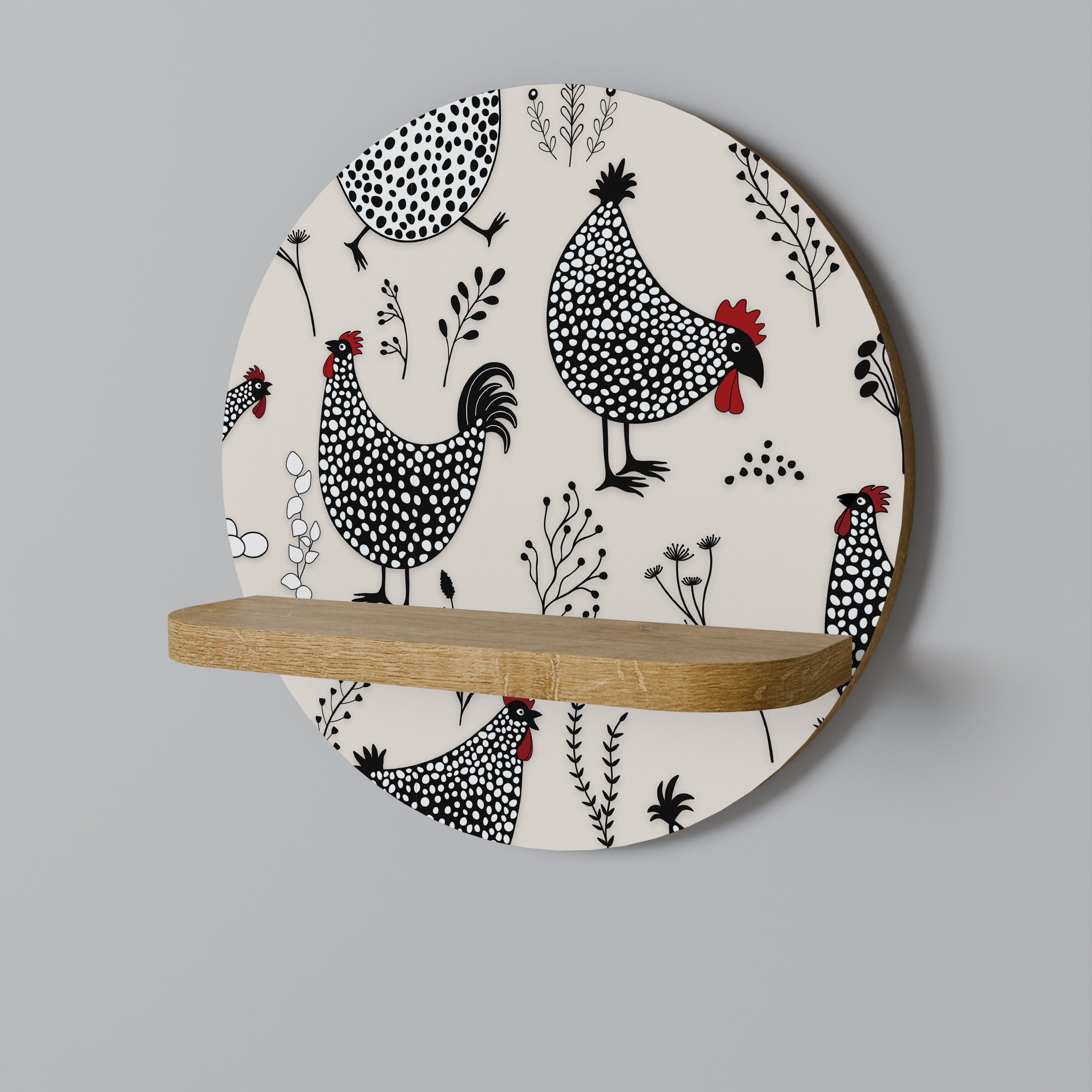 HAPPY HENS Decorative Art Shelf