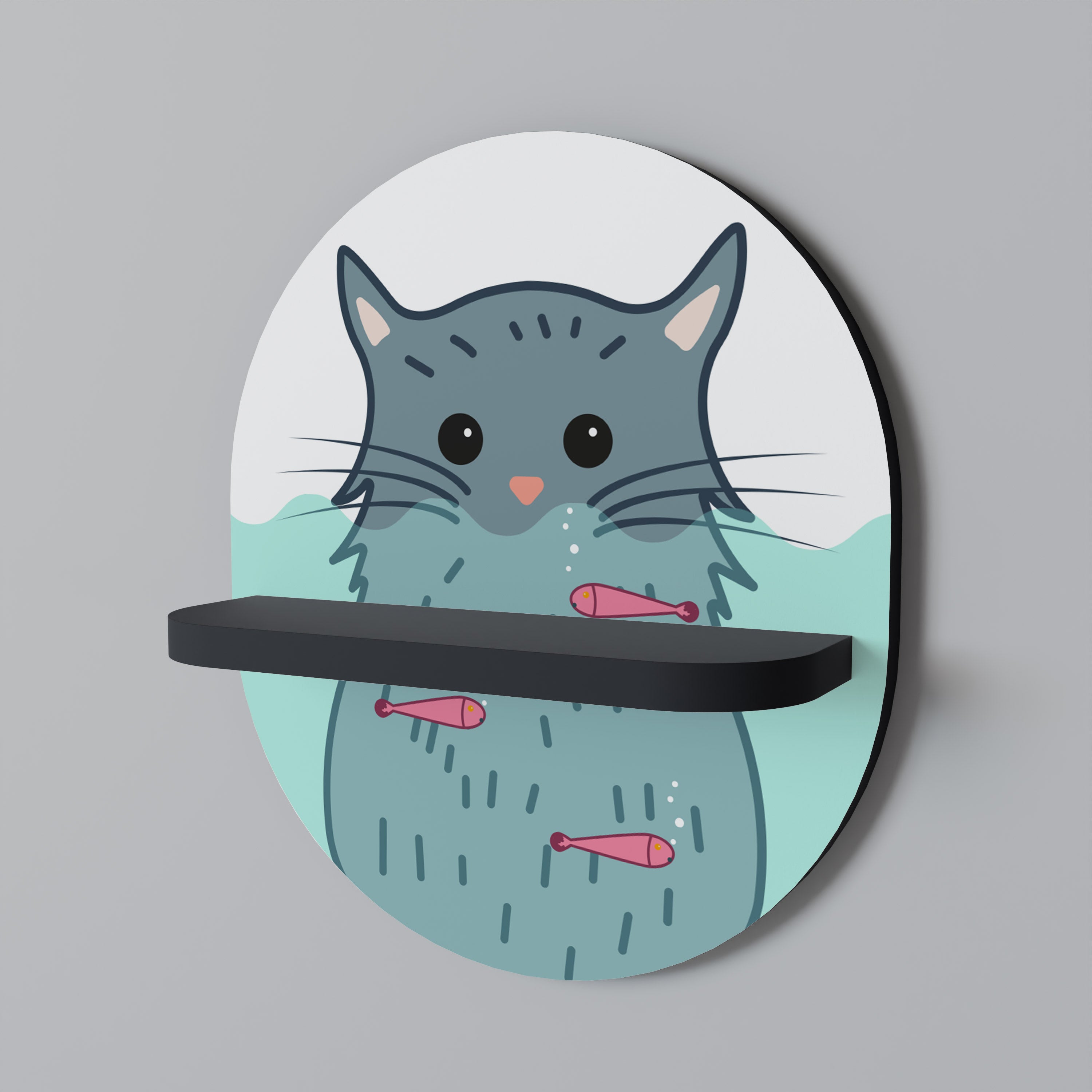 CAT SPLASH Art Shelf
