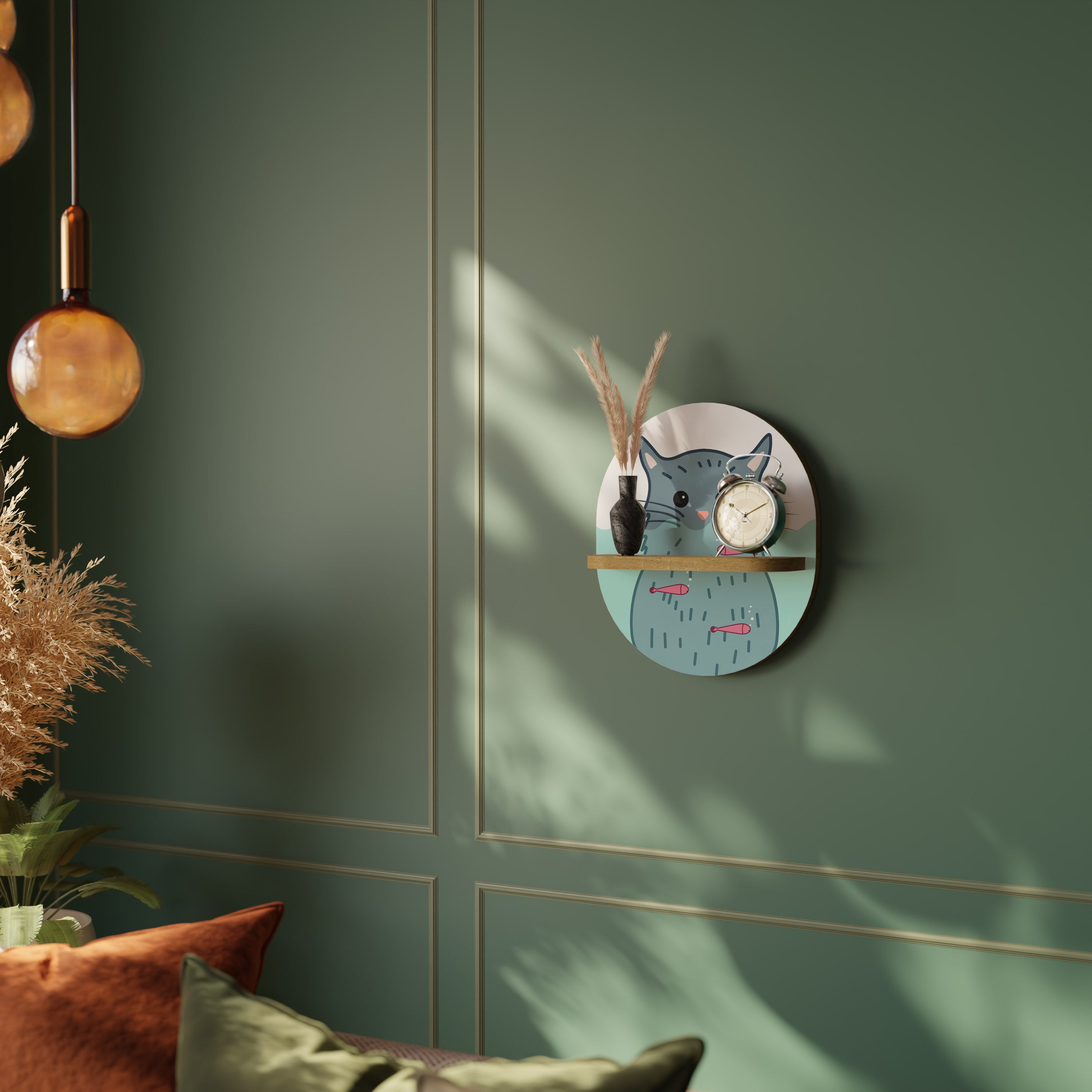 CAT SPLASH Decorative Art Shelf