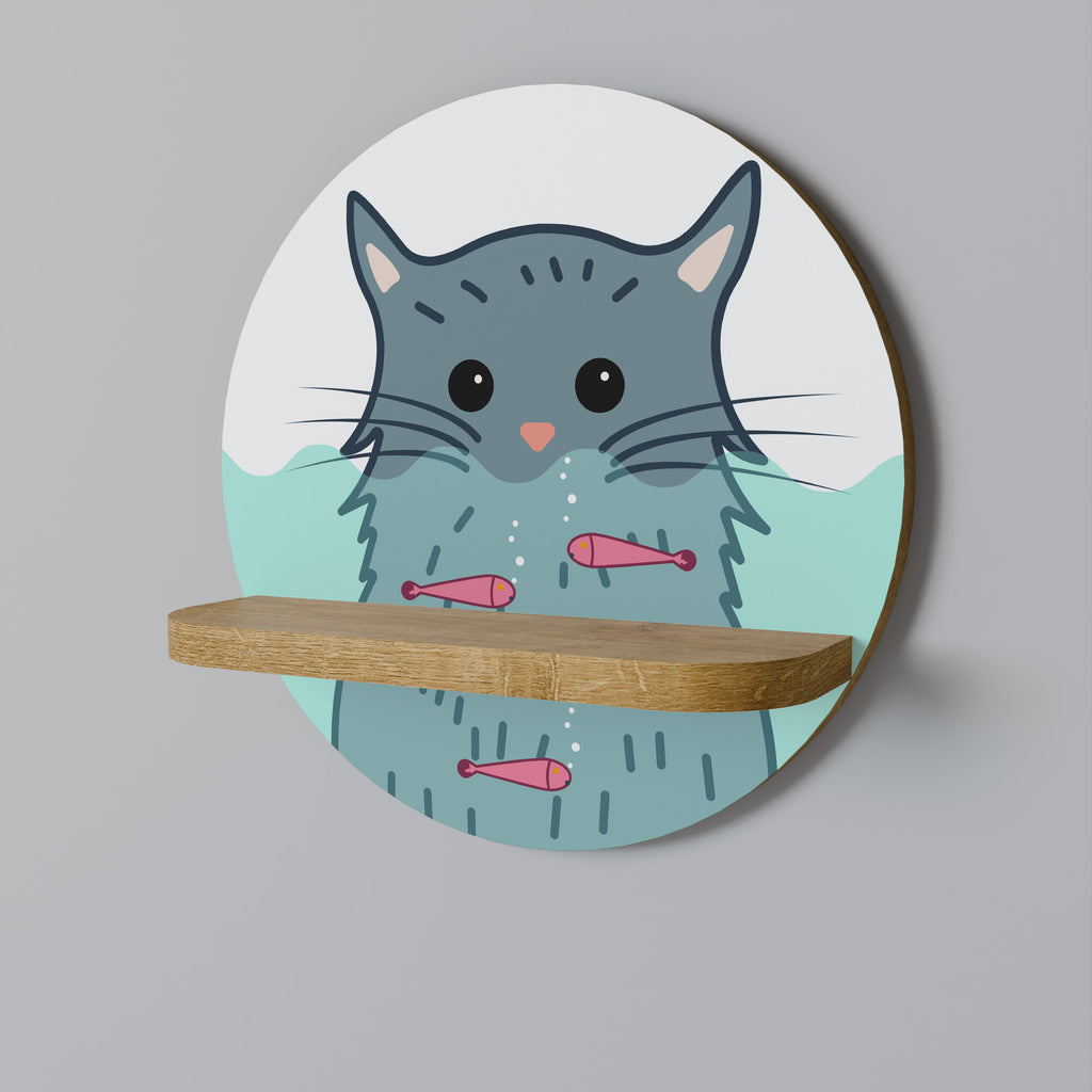 CAT SPLASH Decorative Art Shelf