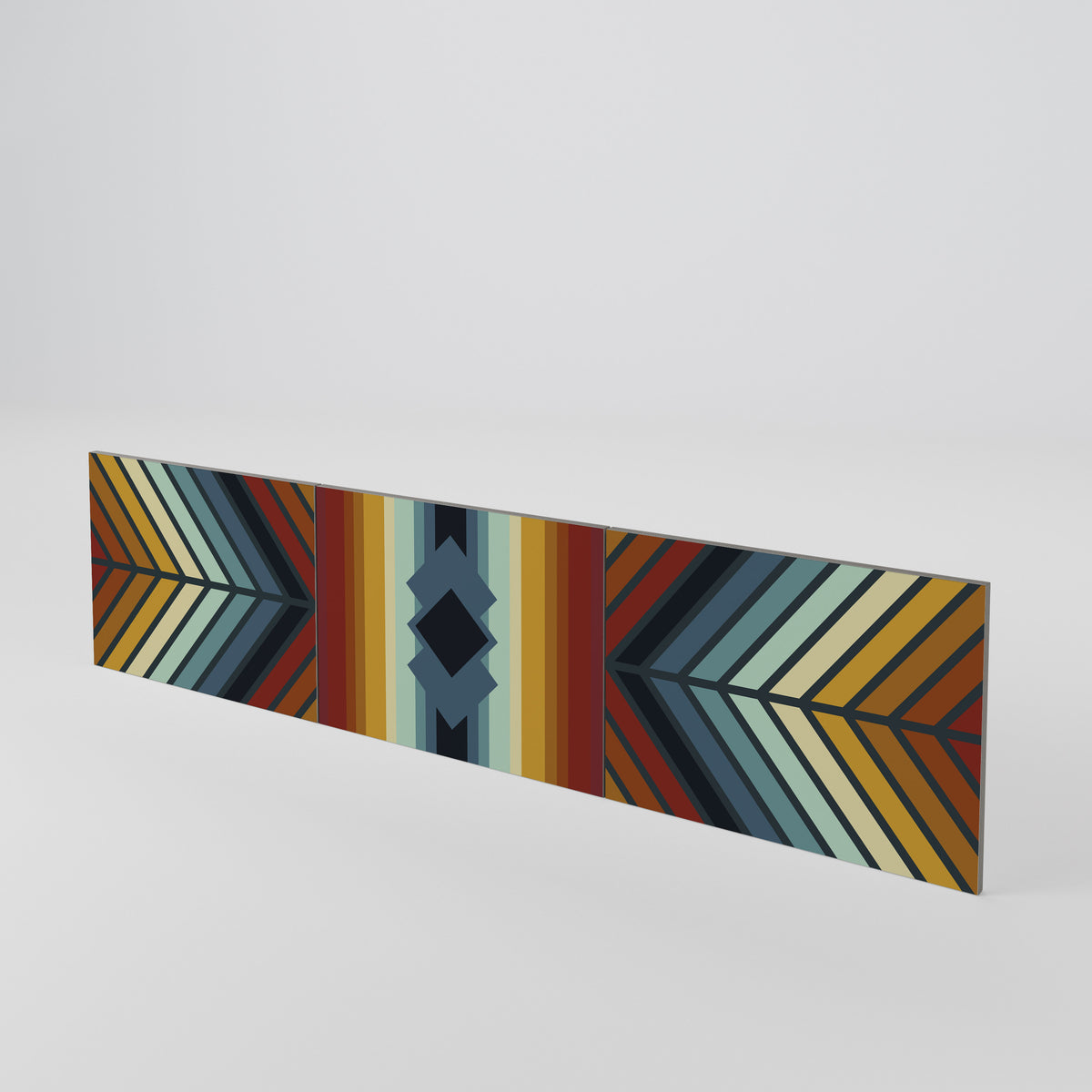 INDIGENOUS ZIGZAG Juego de 3 puertas para mueble de TV