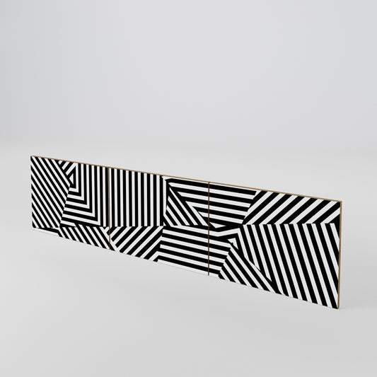 ILLUSIONARY LATTICE 3-Piece TV Cabinet Door Set