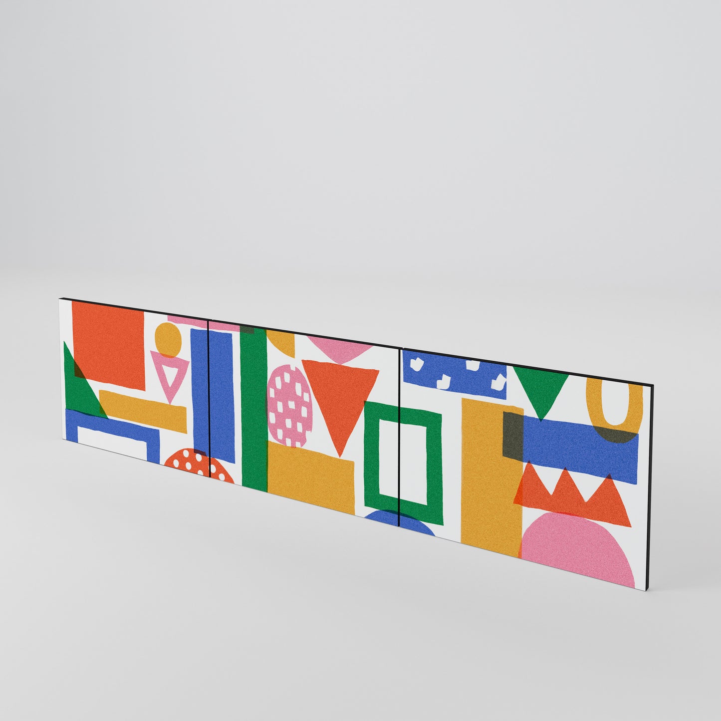 GEOMETRIC GLIMMER Set di 3 ante per mobile TV