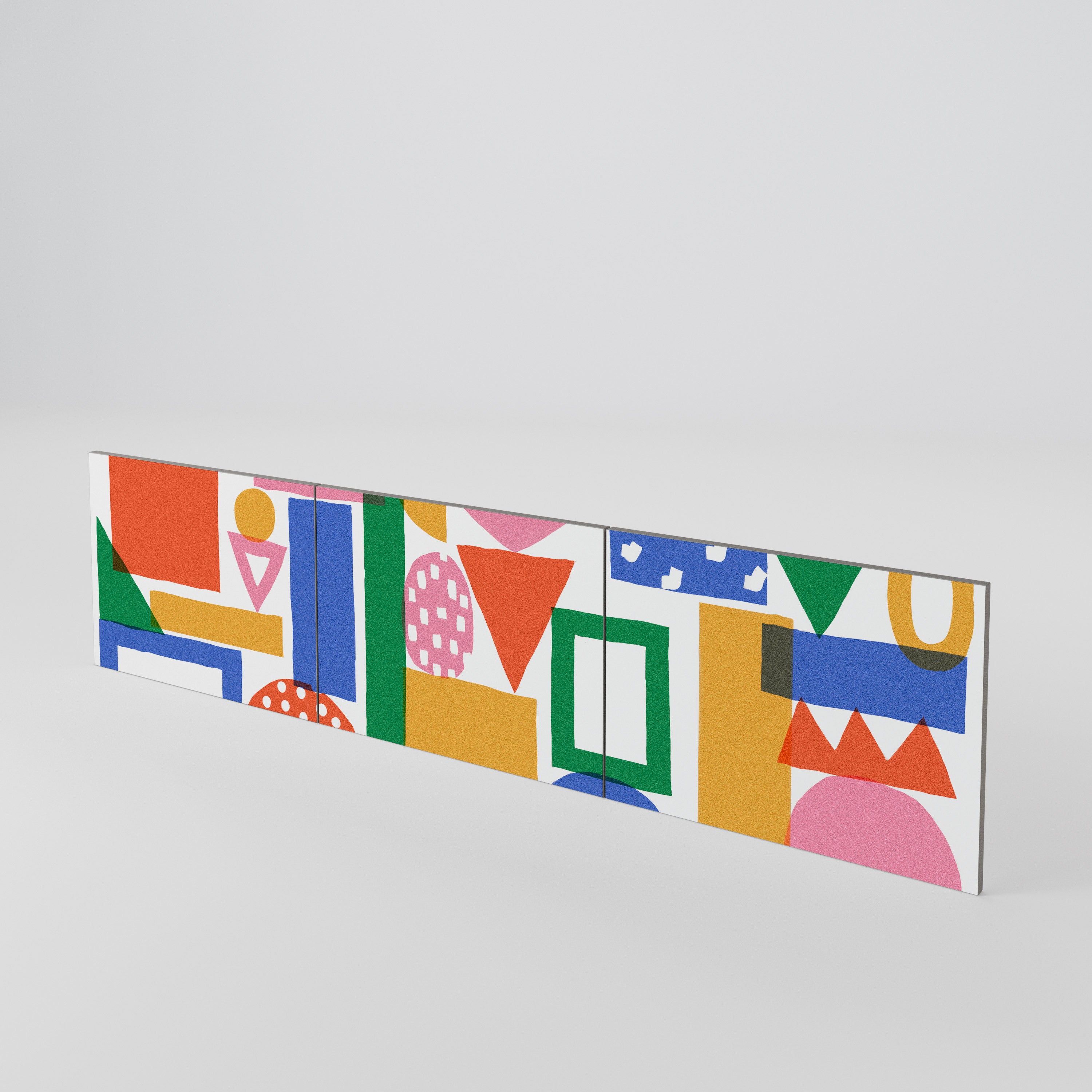 GEOMETRIC GLIMMER 3-Piece TV Cabinet Door Set