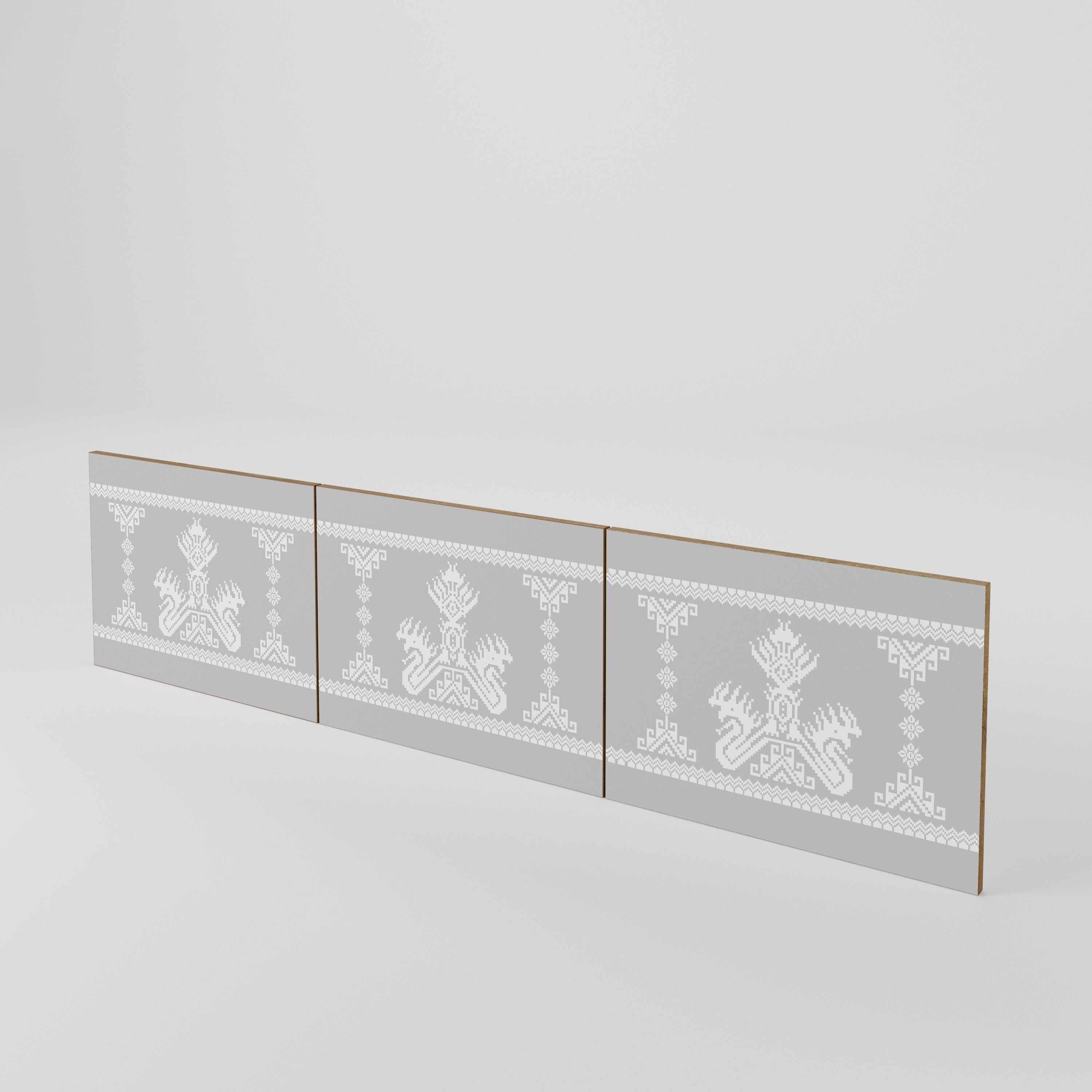 THAI GRAY Juego de 3 puertas para mueble de TV