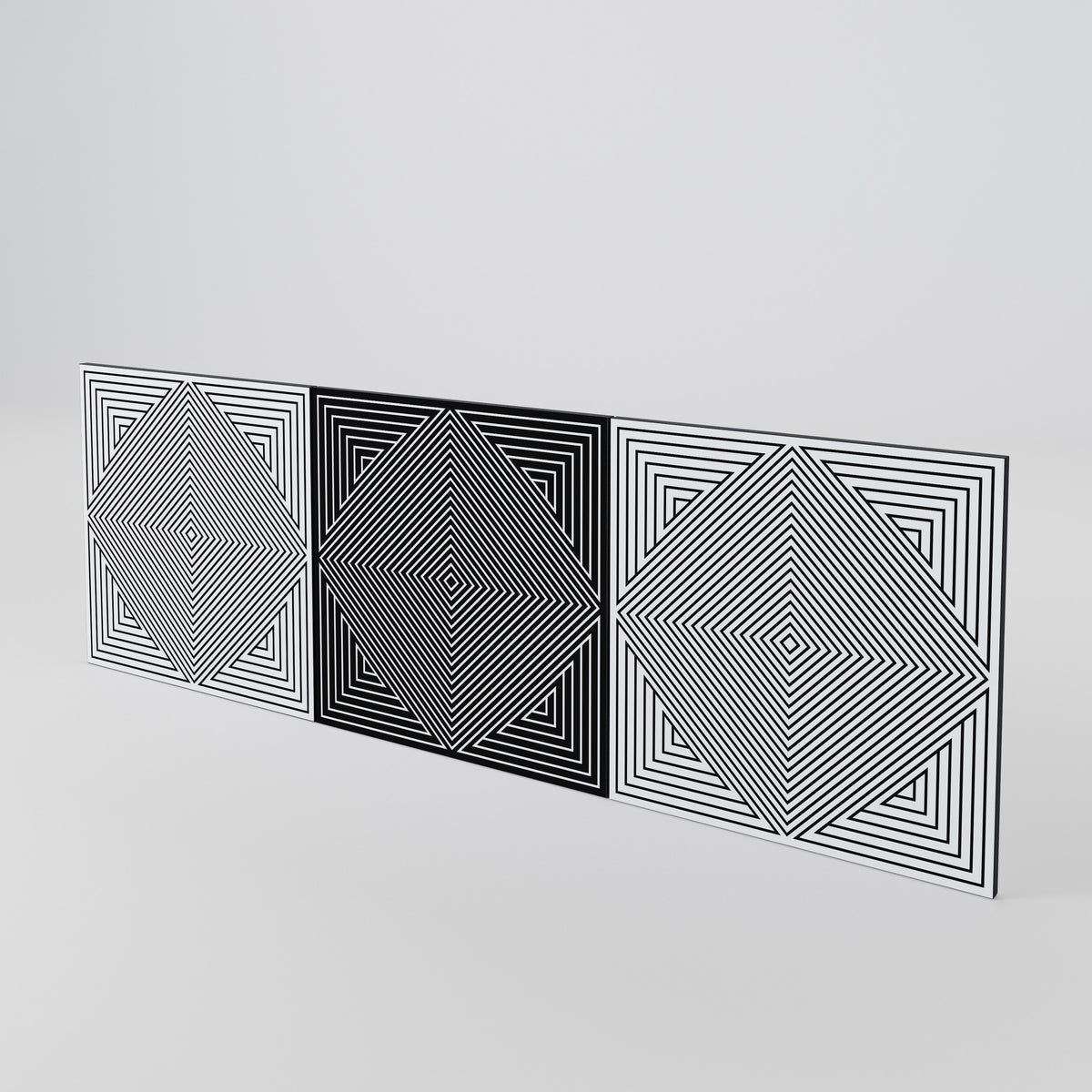 POLYGON ILLUSION Set di 3 ante per madia