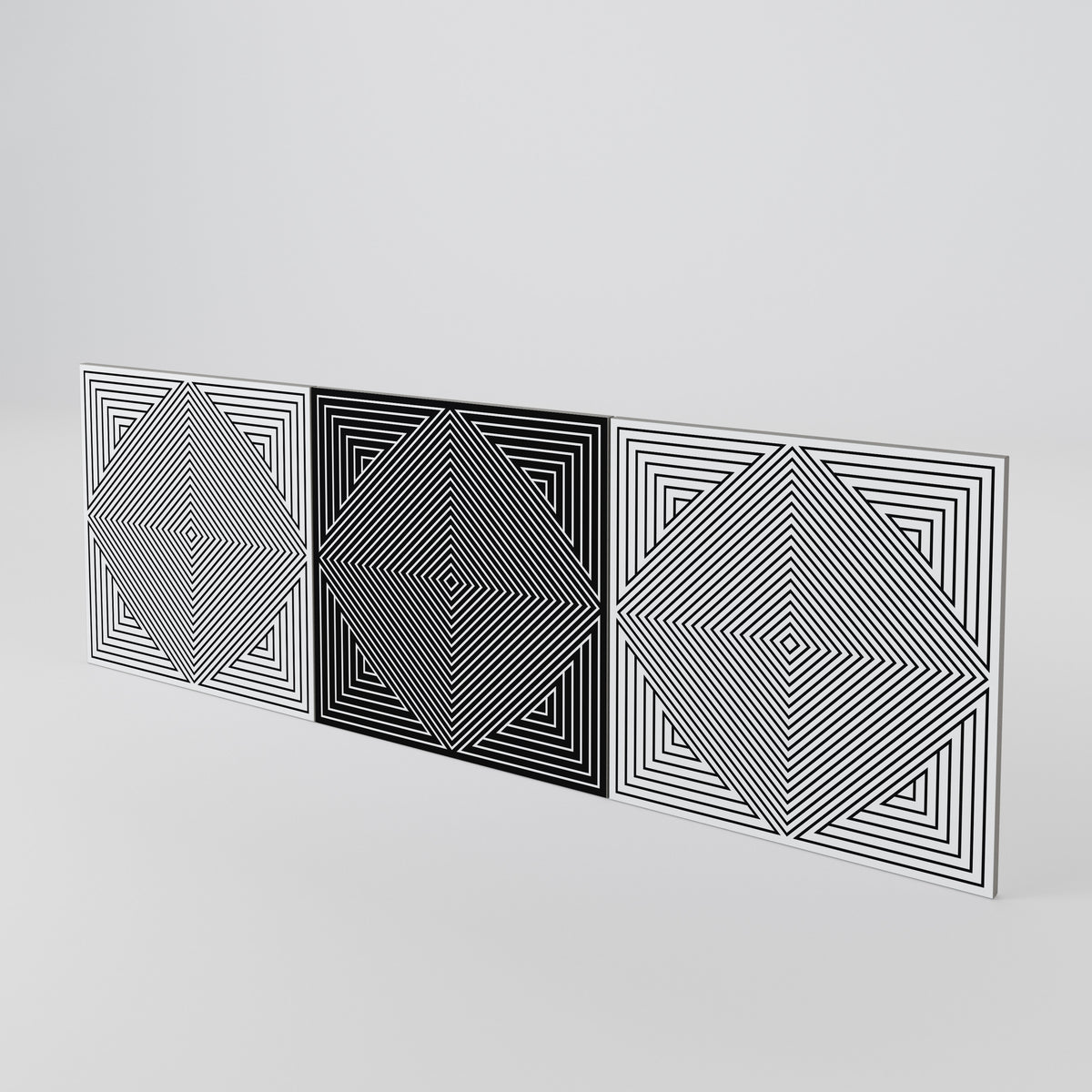 POLYGON ILLUSION Set di 3 ante per madia