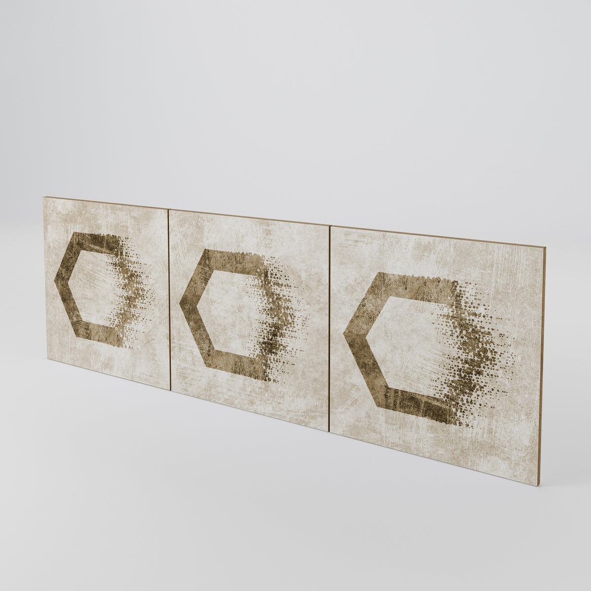HEXAGONAL SHAPES Juego de 3 puertas para aparador