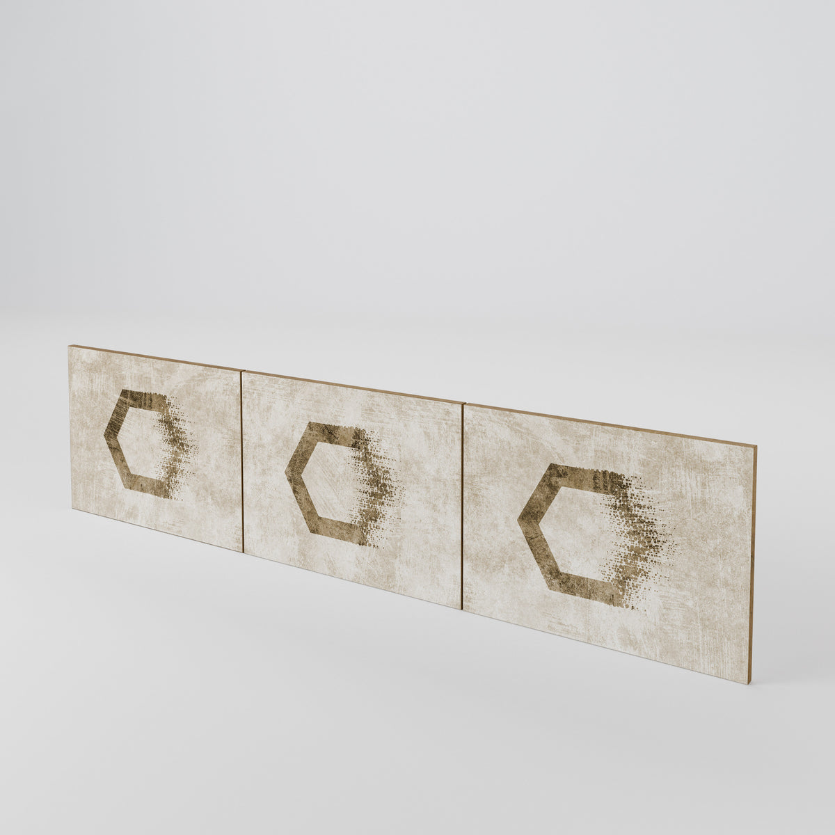 HEXAGONAL SHAPES 3-teiliges TV-Lowboard Tür-Set