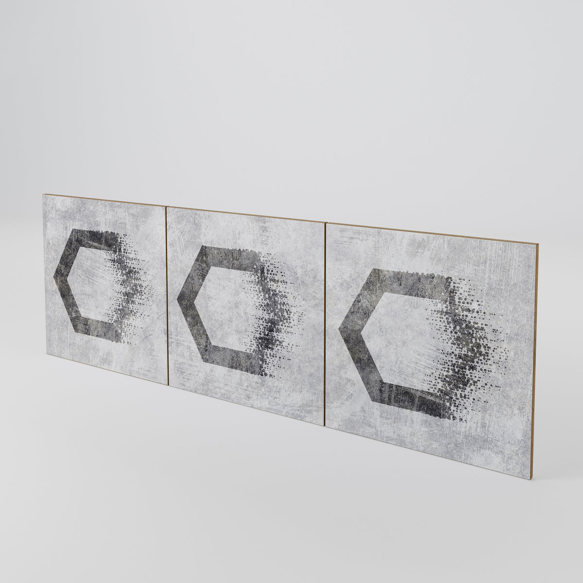 HEXAGONAL FIGURES Set di 3 ante per madia