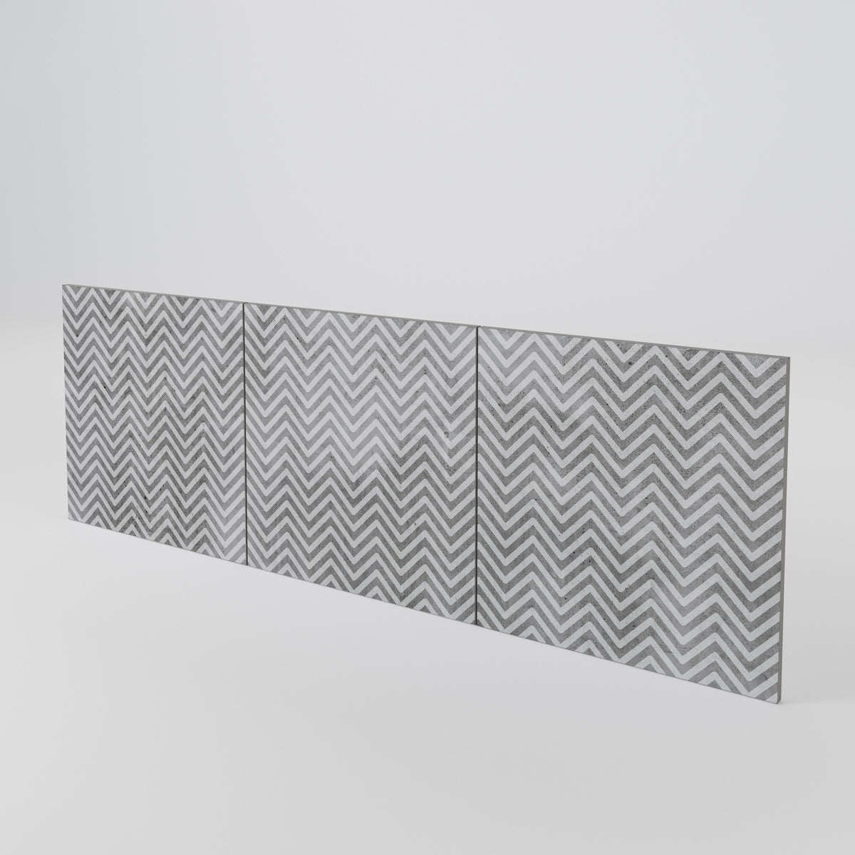 CONCRETE ZIG ZAG Set di 3 ante per madia