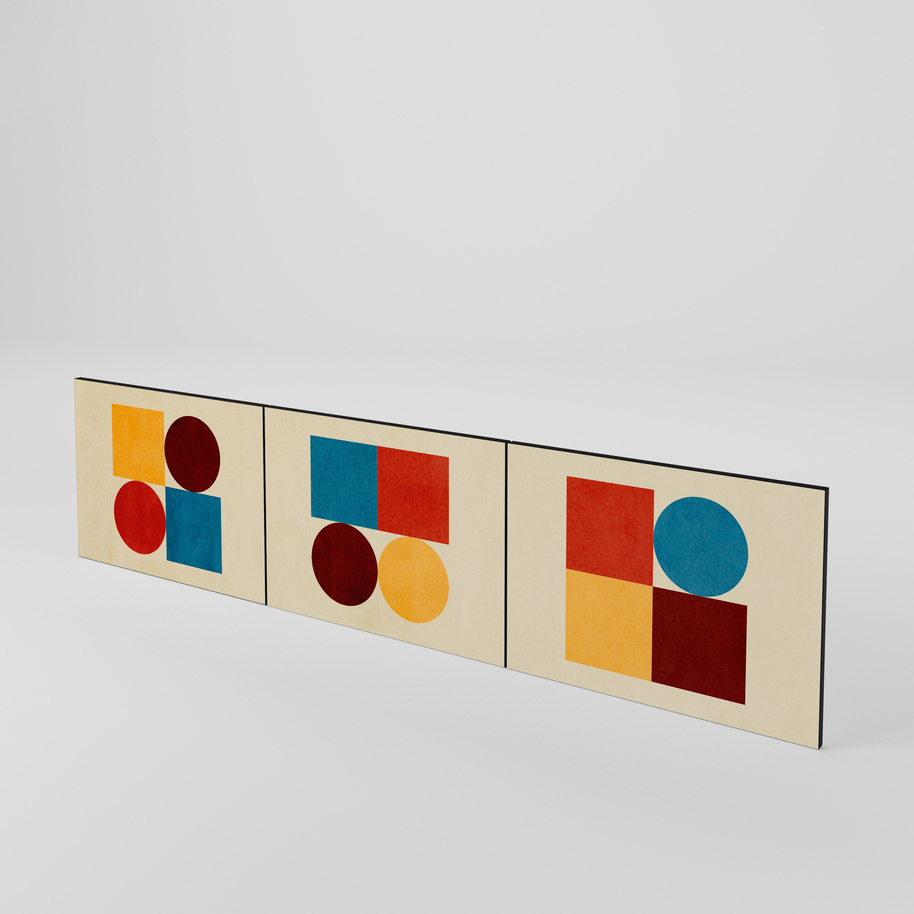 GEOMETRIC PUZZLE 3-teiliges TV-Lowboard Tür-Set