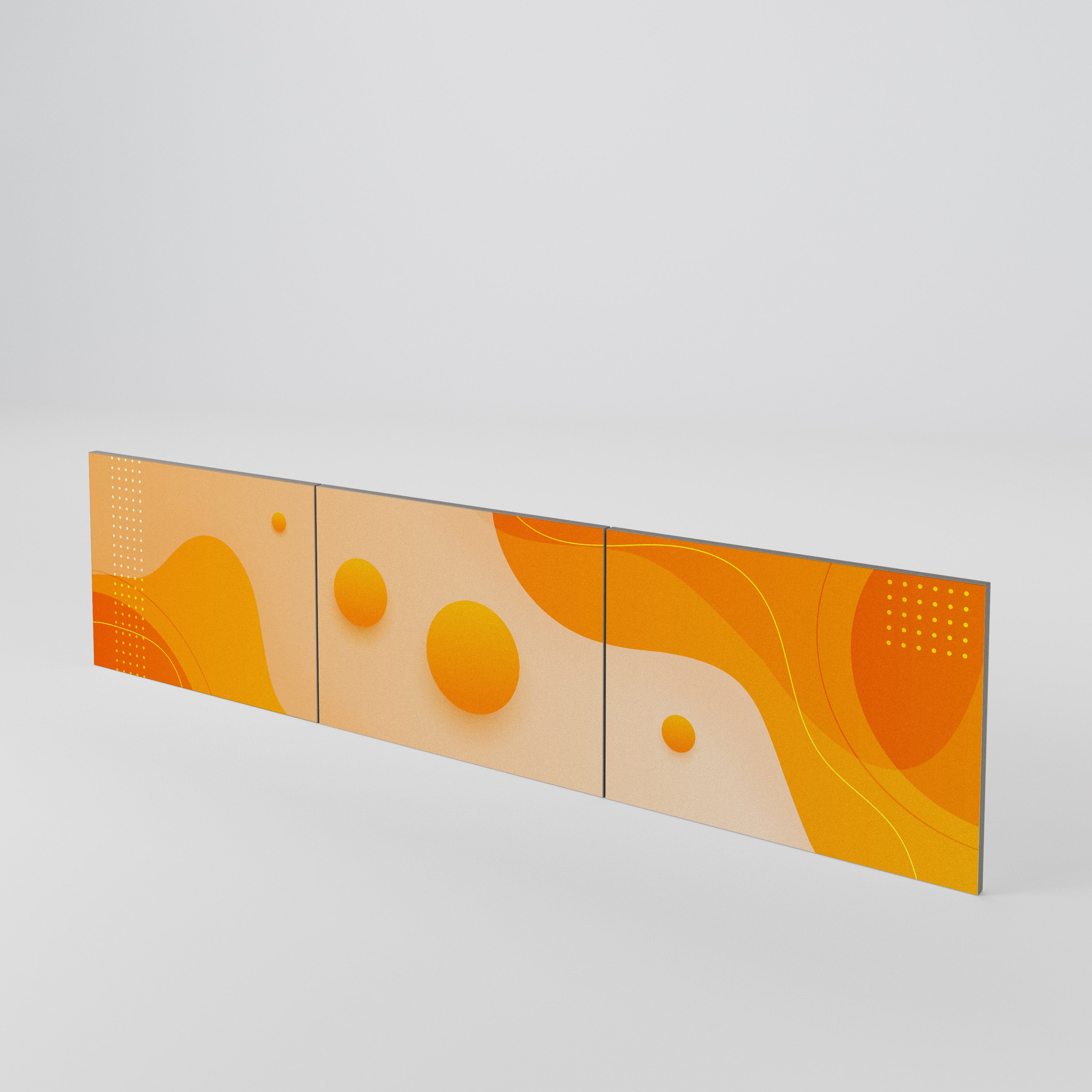 ORANGE ARRANGEMENT 3-teiliges TV-Lowboard Tür-Set