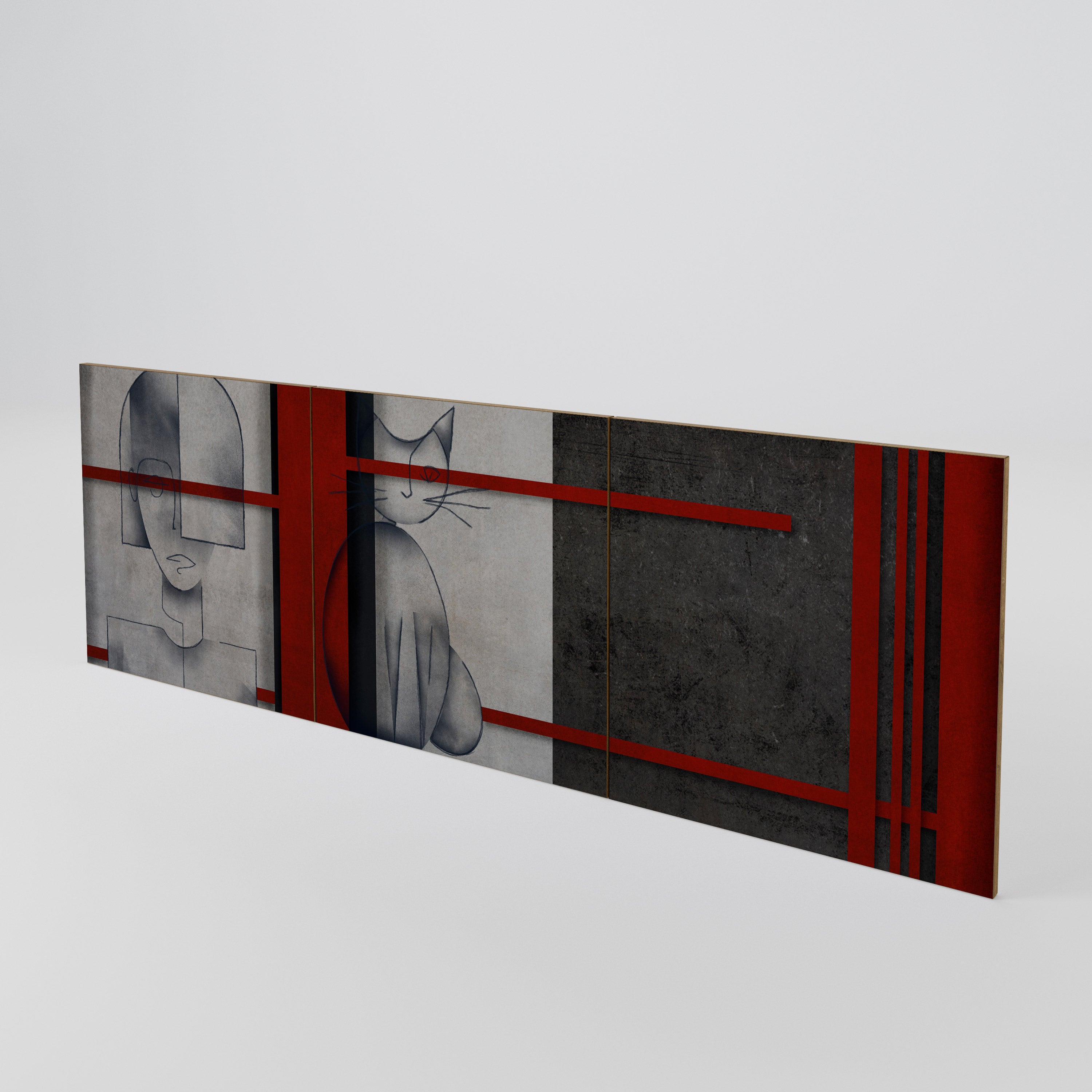 GRAY FIGURES 3-Piece Sideboard Door Set