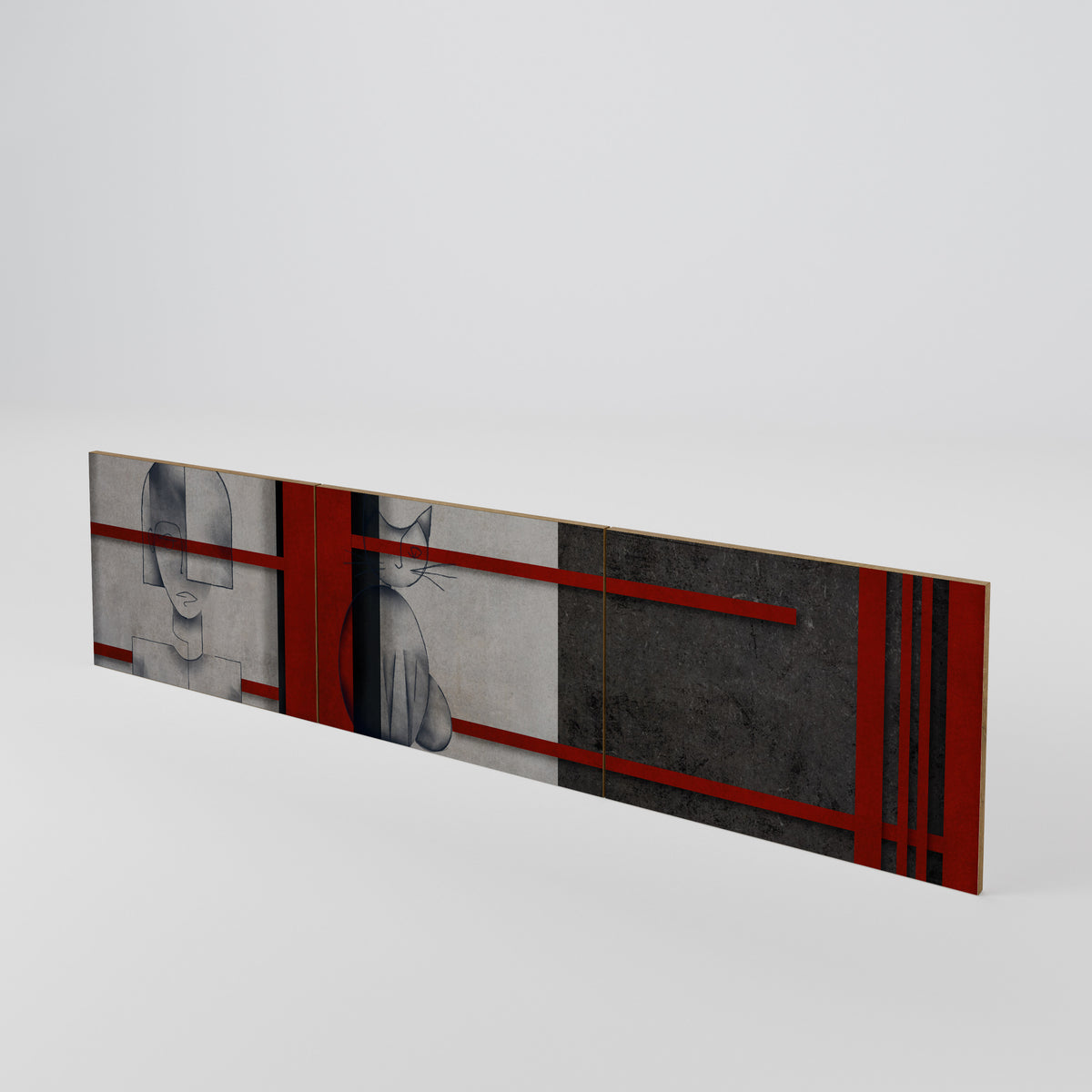 GRAY FIGURES Conjunto de 3 Portas para Móvel de TV