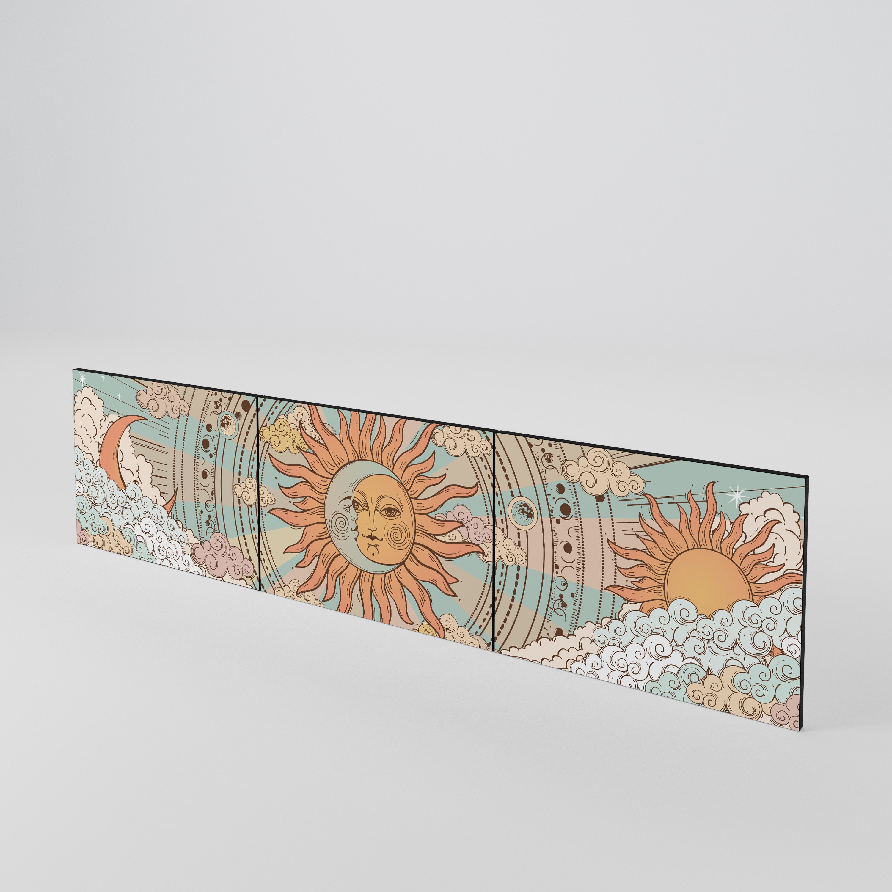 MYSTICAL STRUCTURE 3-teiliges TV-Lowboard Tür-Set