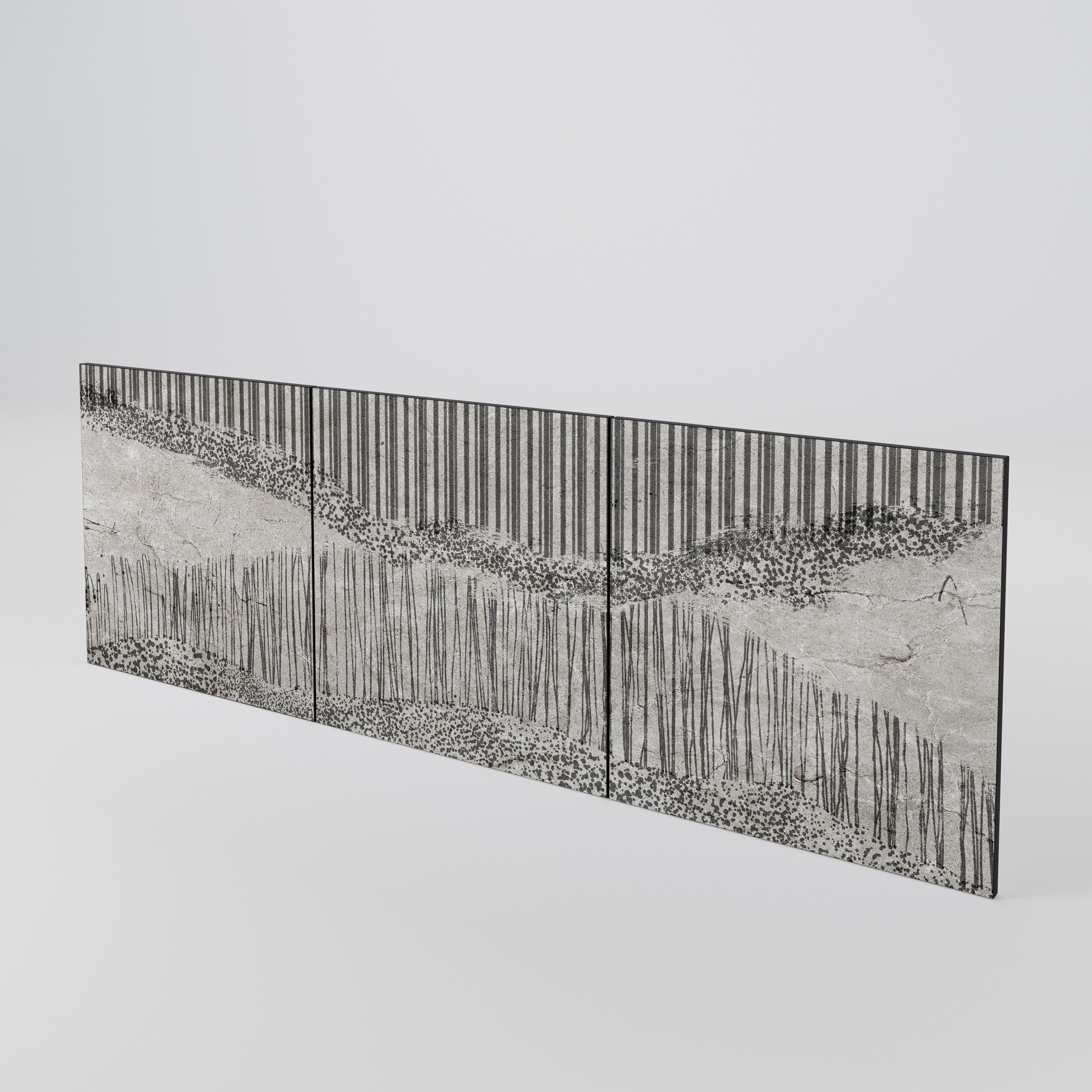 GRAIN LINES 3-Piece Sideboard Door Set