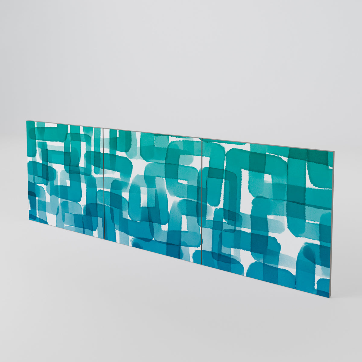 TURQUOISE RECTANGLES Set di 3 ante per madia