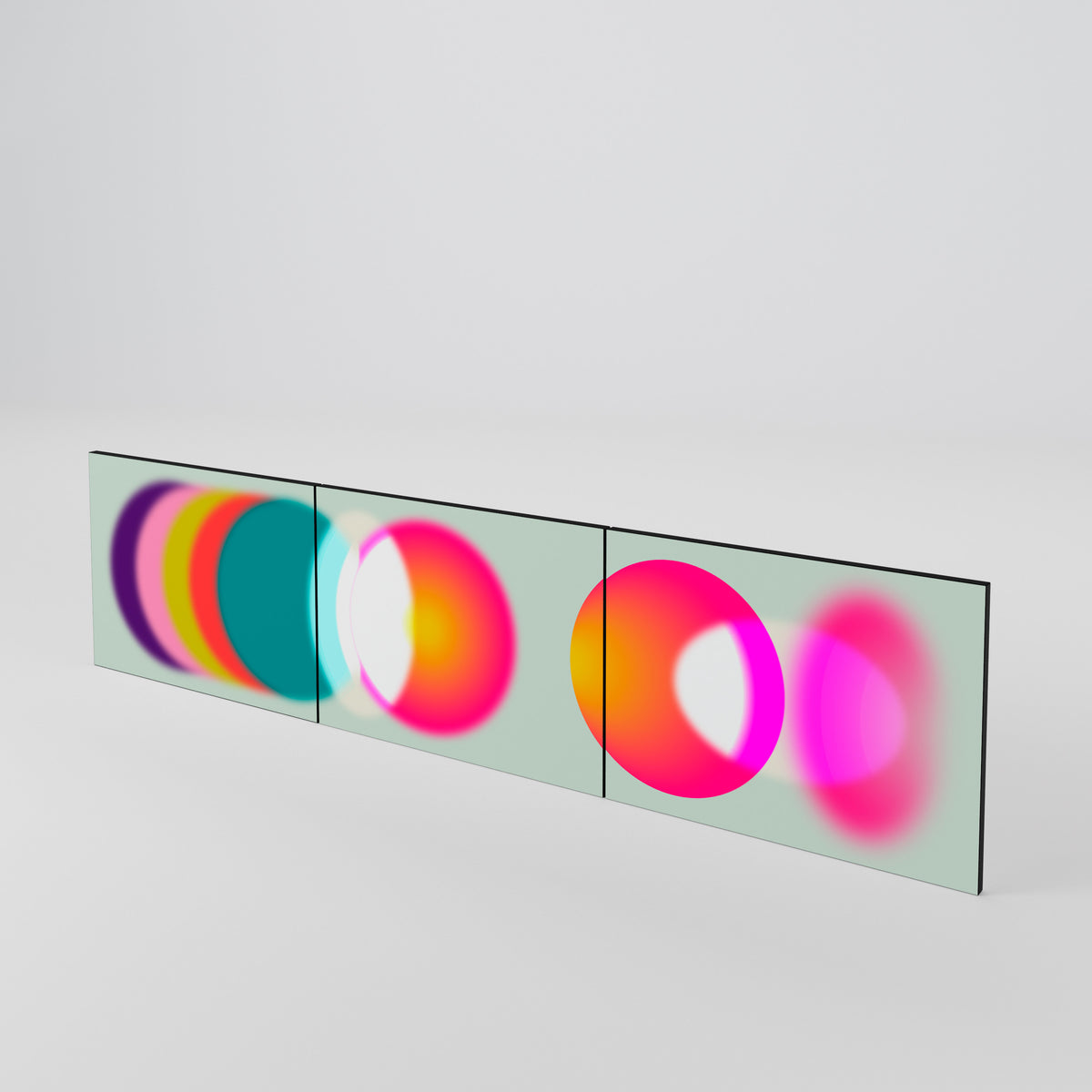 SYMPHONY OF COLORS Luckset med 3 dörrar till TV-bänk