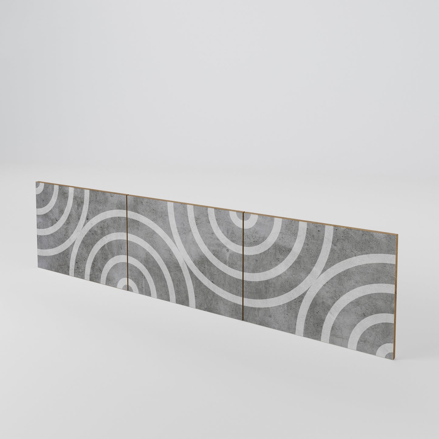 CIRCLE CONCRETE 3-Piece TV Cabinet Door Set