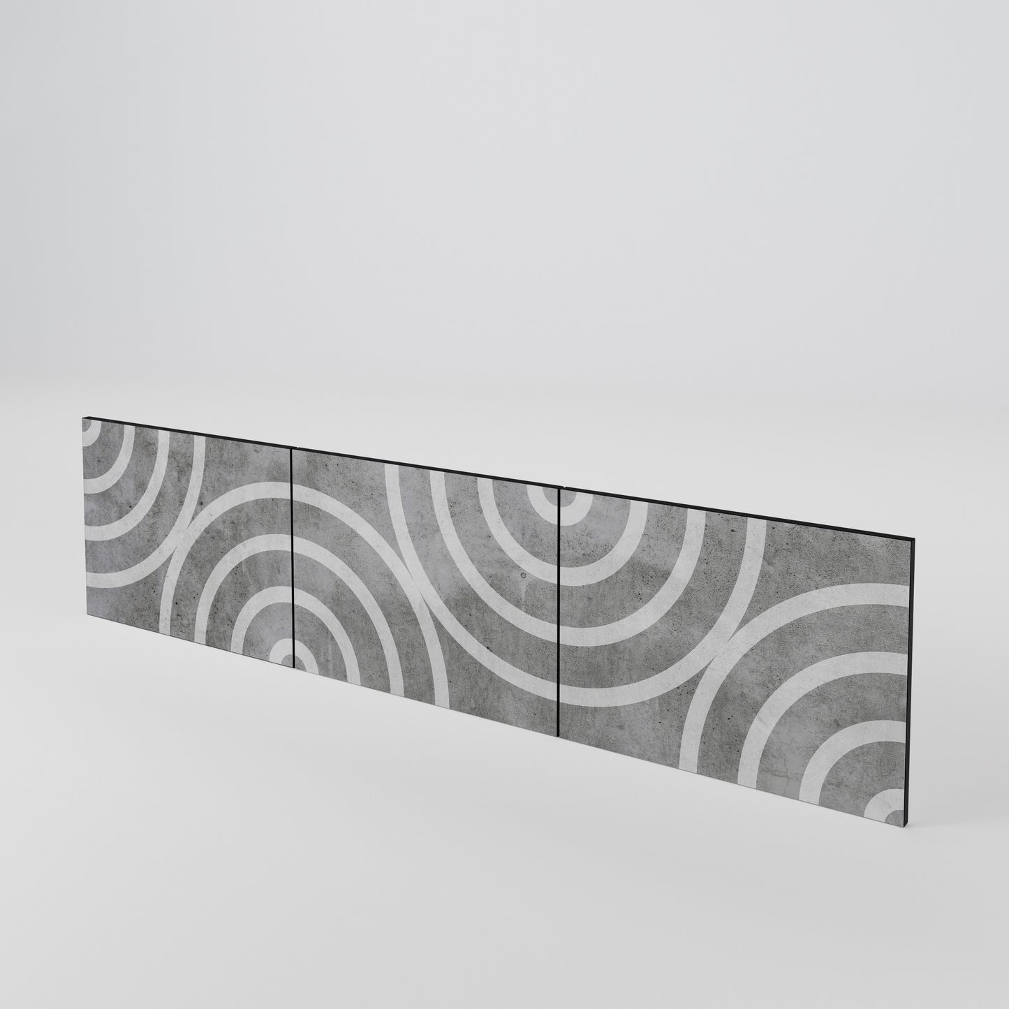 CIRCLE CONCRETE 3-Piece TV Cabinet Door Set