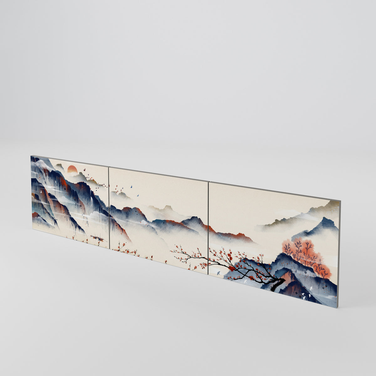 JAPANESE LANDSCAPE Luckset med 3 dörrar till TV-bänk