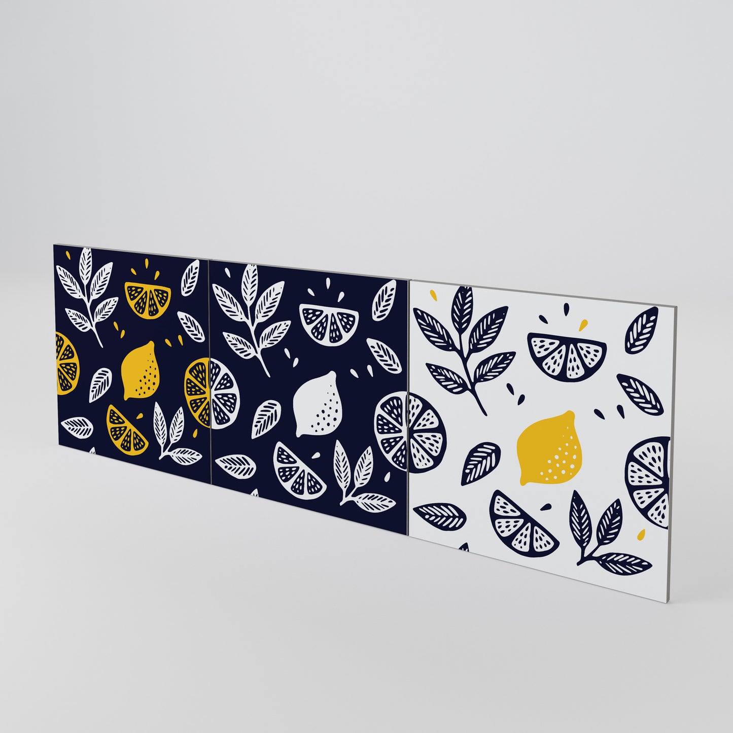 CITRUS BLACK AND WHITE Conjunto de 3 Portas para Aparador
