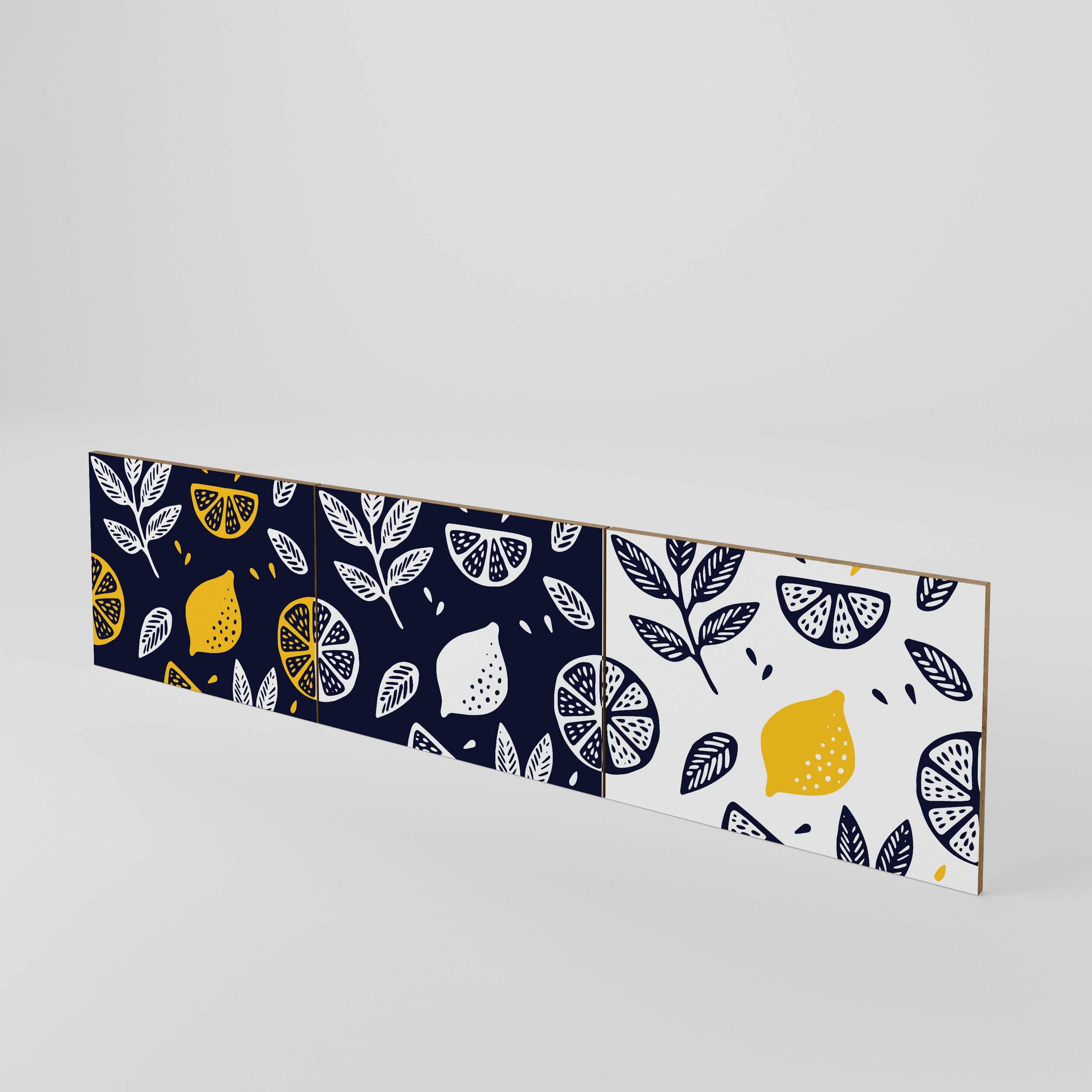 CITRUS BLACK AND WHITE Conjunto de 3 Portas para Móvel de TV