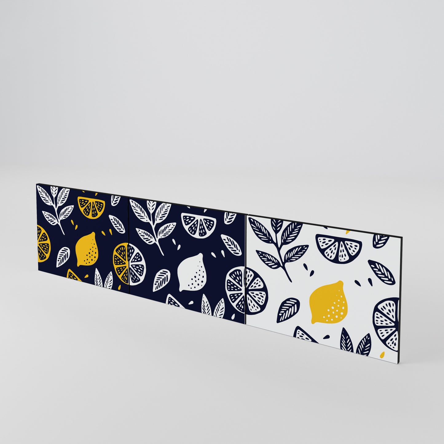 CITRUS BLACK AND WHITE Conjunto de 3 Portas para Móvel de TV