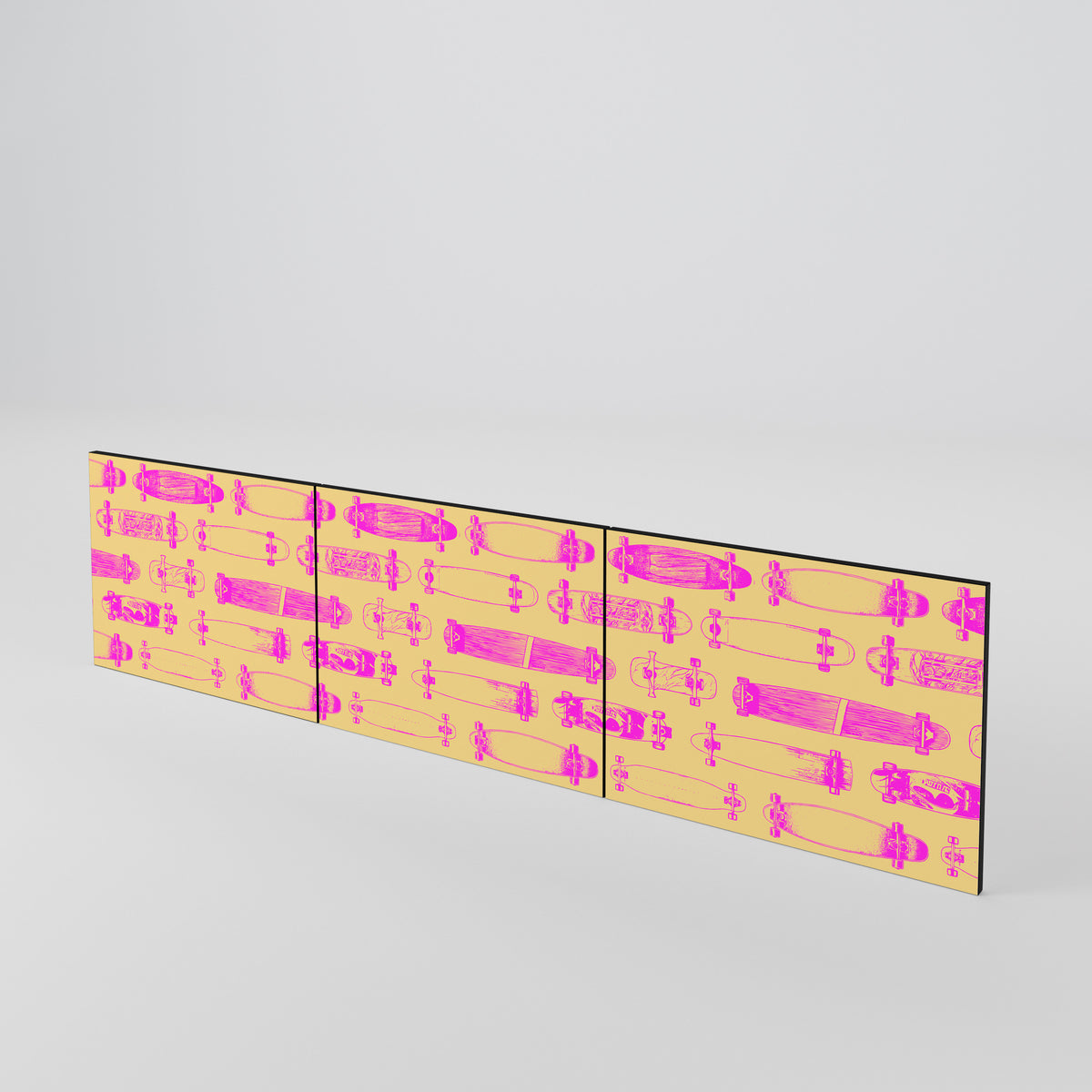 SKATEBOARD ARTISTRY Luckset med 3 dörrar till TV-bänk