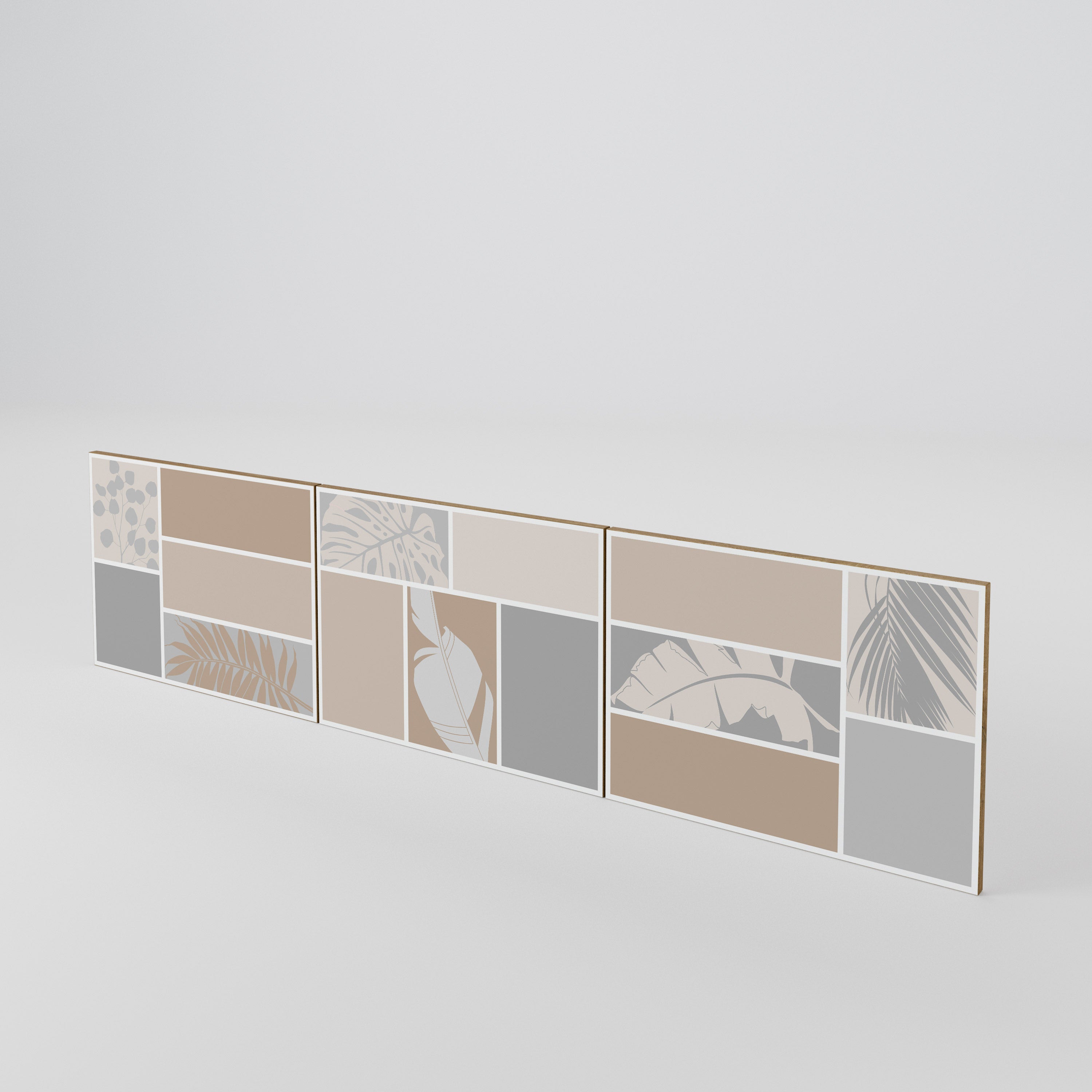 TROPICAL SHAPES Conjunto de 3 Portas para Móvel de TV