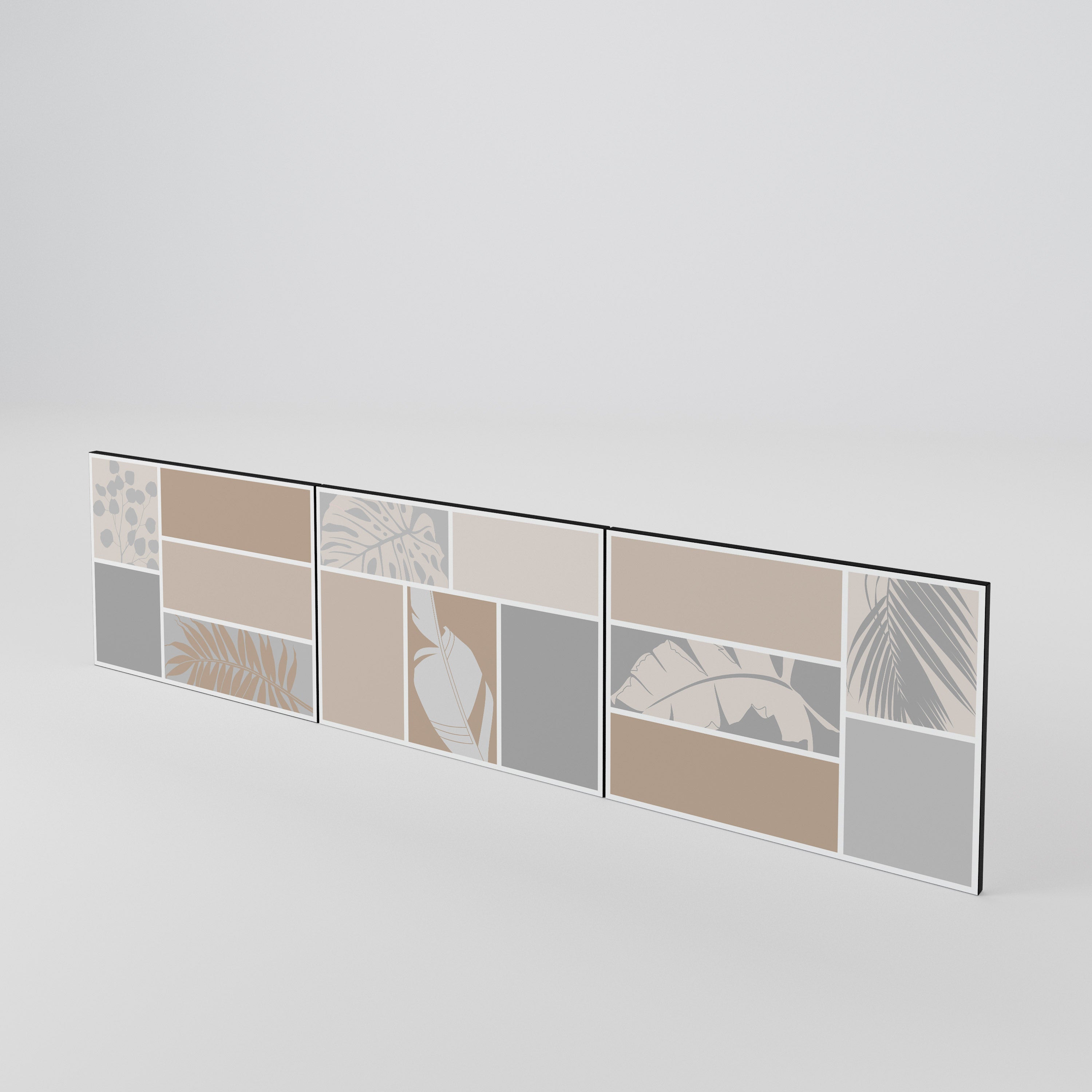 TROPICAL SHAPES Conjunto de 3 Portas para Móvel de TV