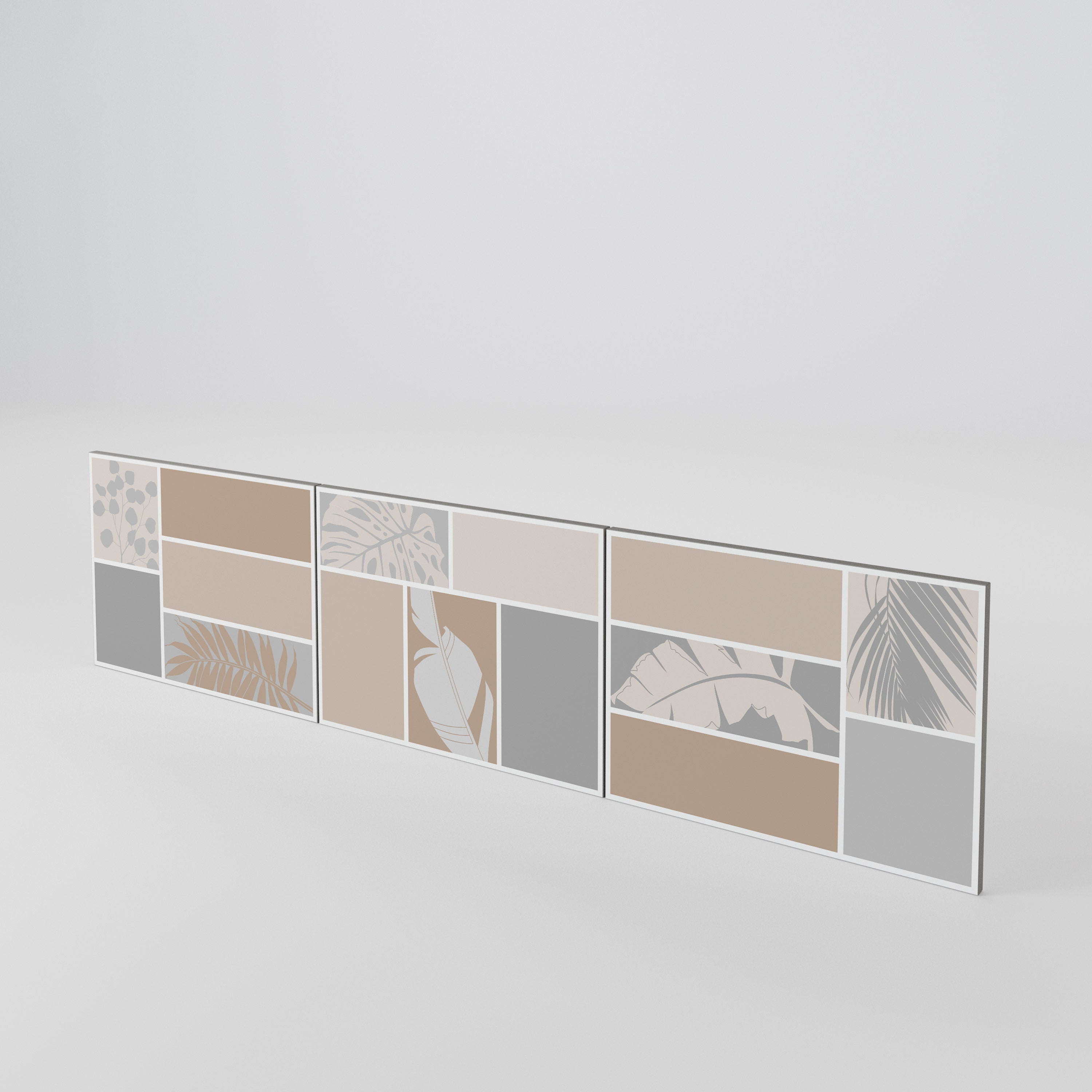 TROPICAL SHAPES Conjunto de 3 Portas para Móvel de TV