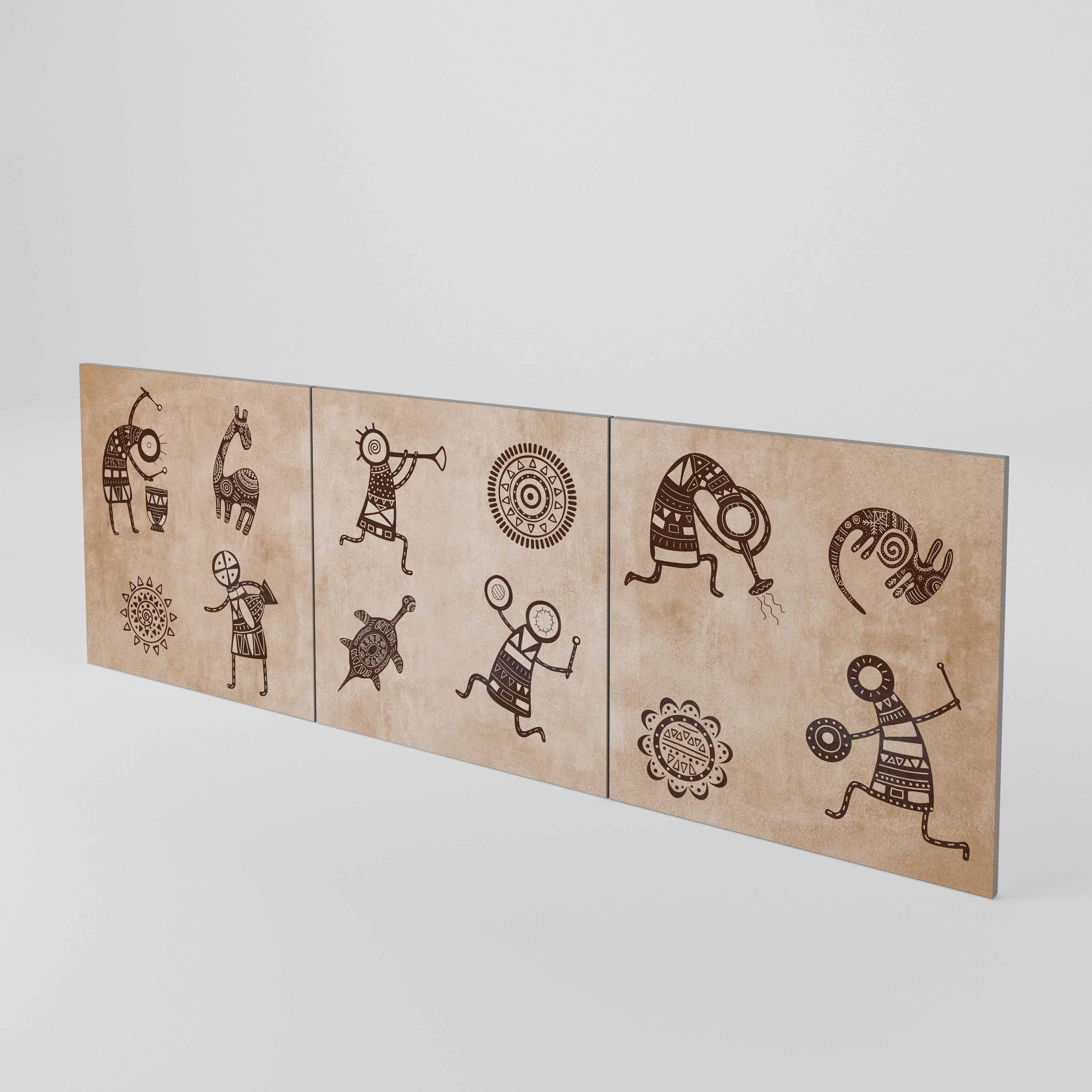 AFRICAN STYLE 3-Piece Sideboard Door Set