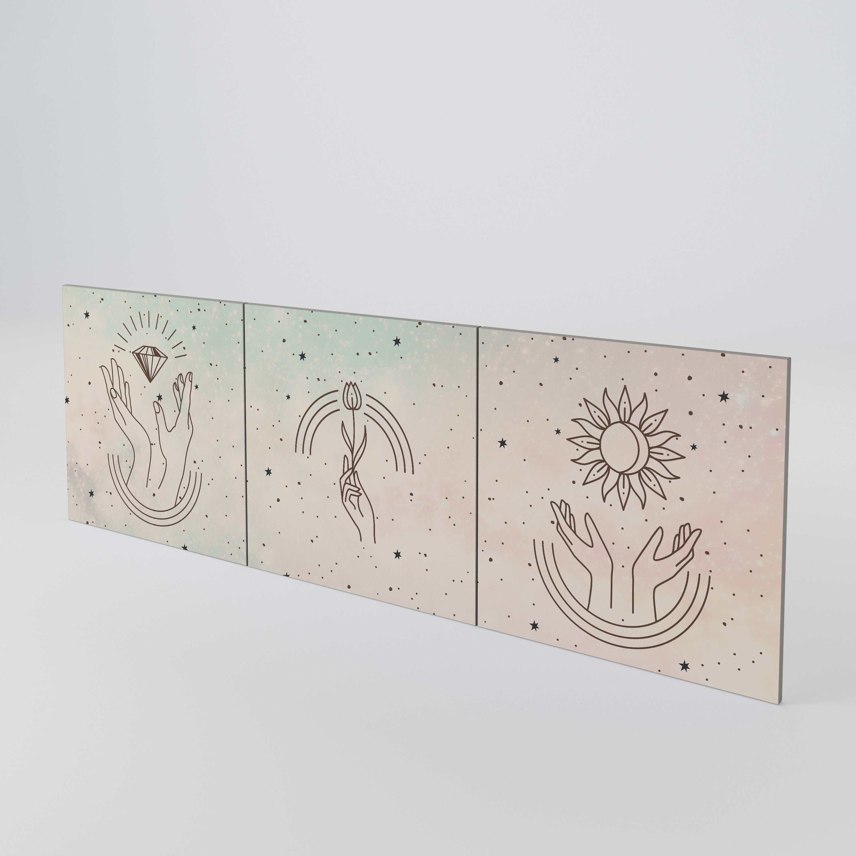 DELICATE BEAUTY 3-Piece Sideboard Door Set