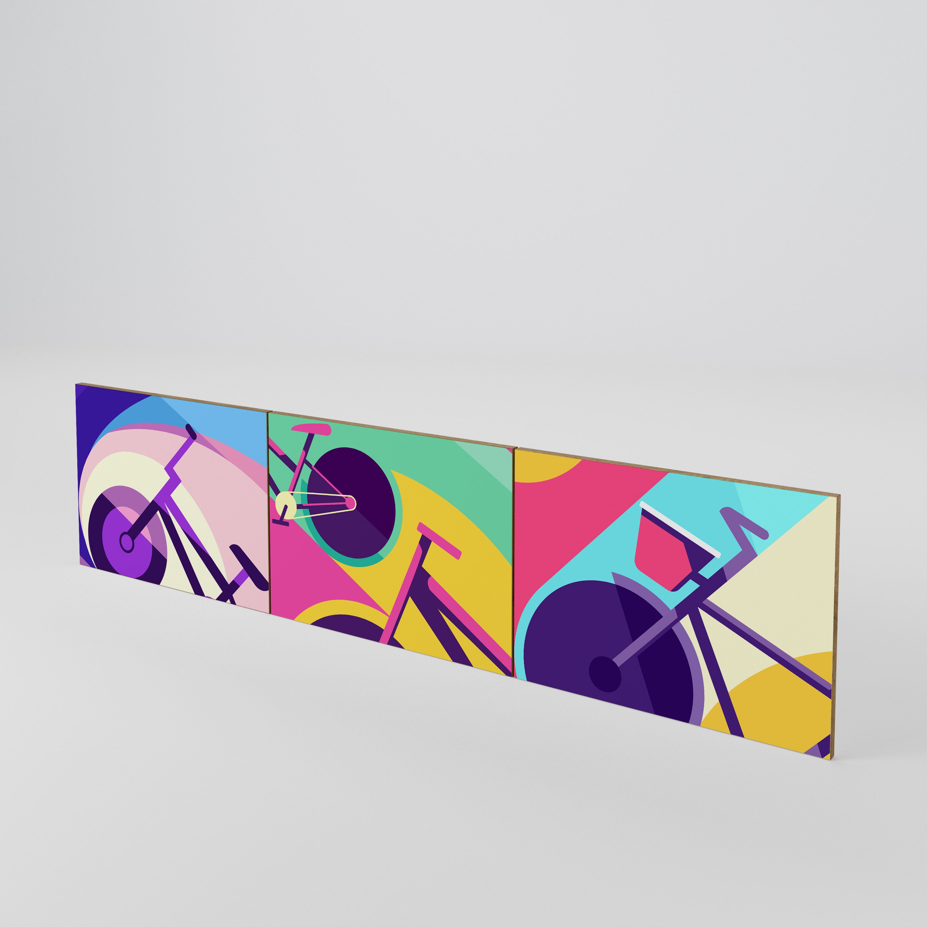 BIKE DREAMS Conjunto de 3 Portas para Móvel de TV