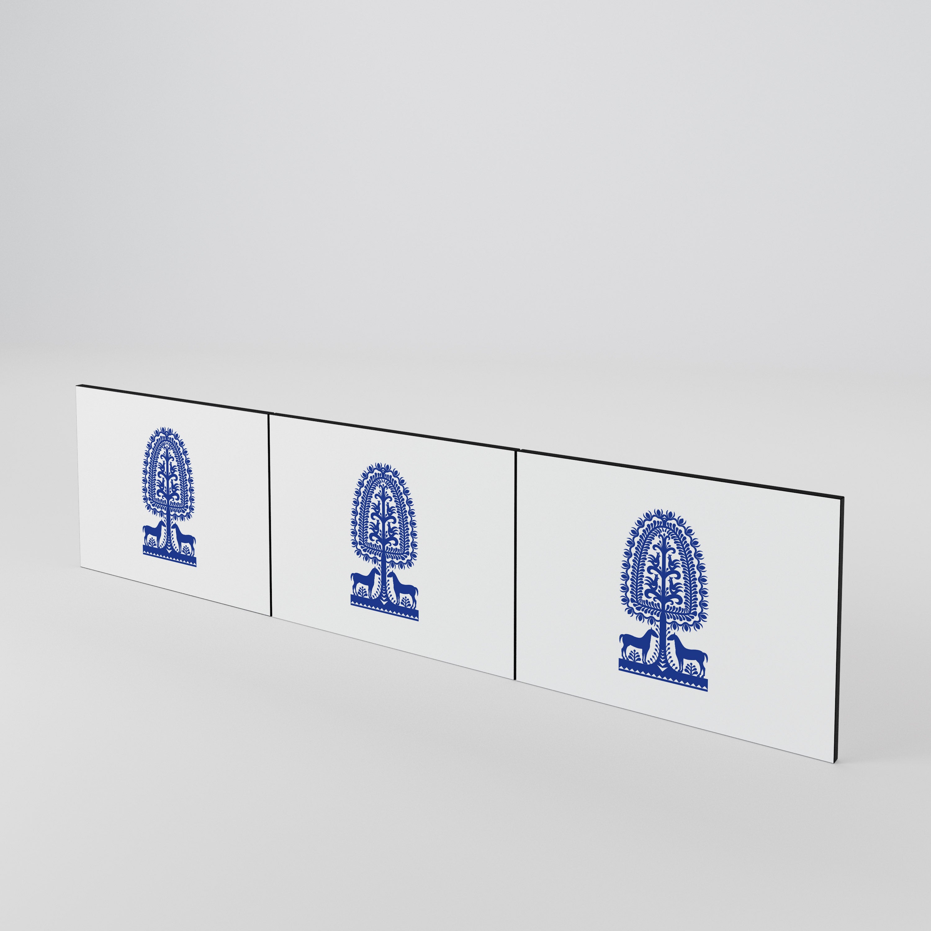 POLISH FOLK ART Conjunto de 3 Portas para Móvel de TV