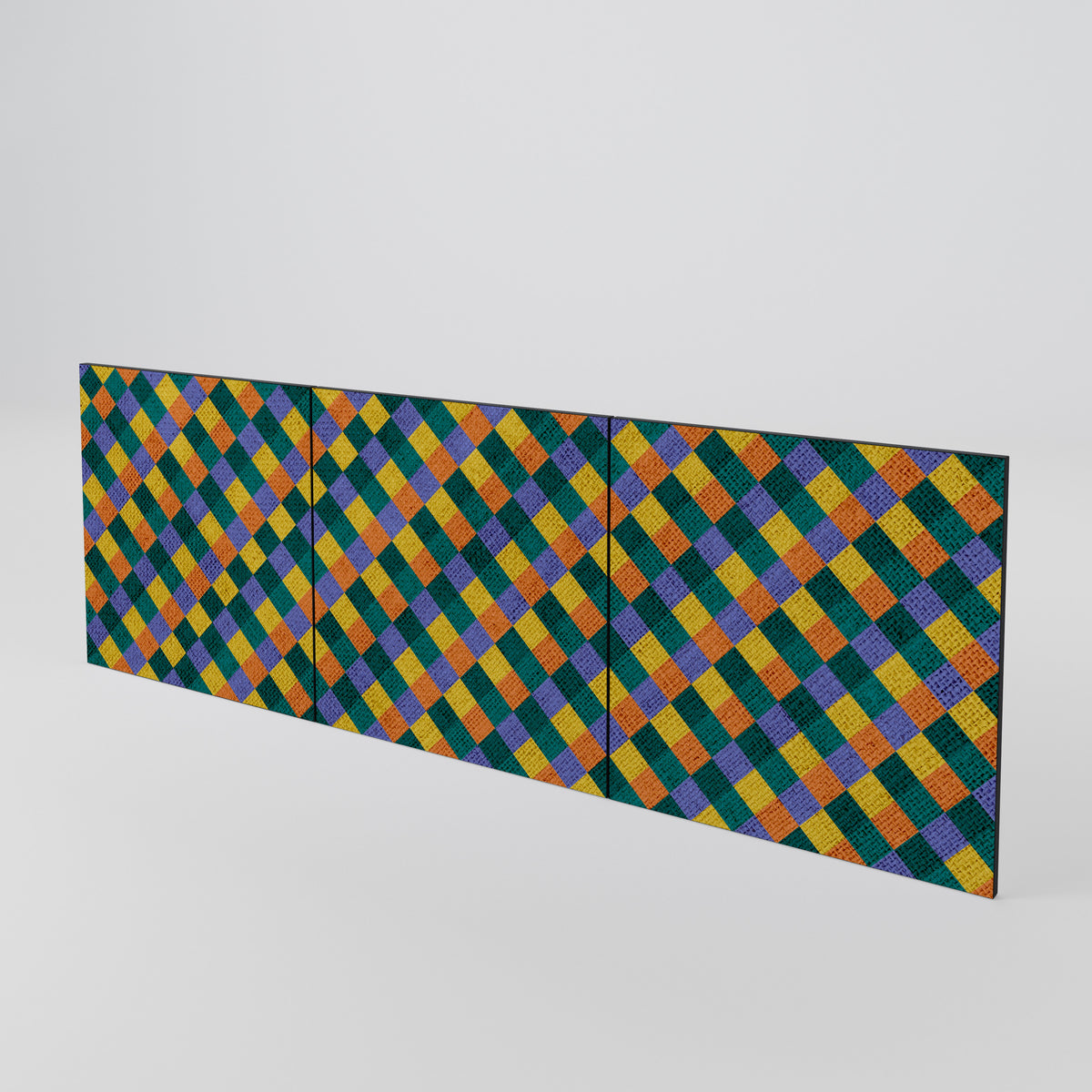 PAINTED SQUARES MIX Set di 3 ante per madia