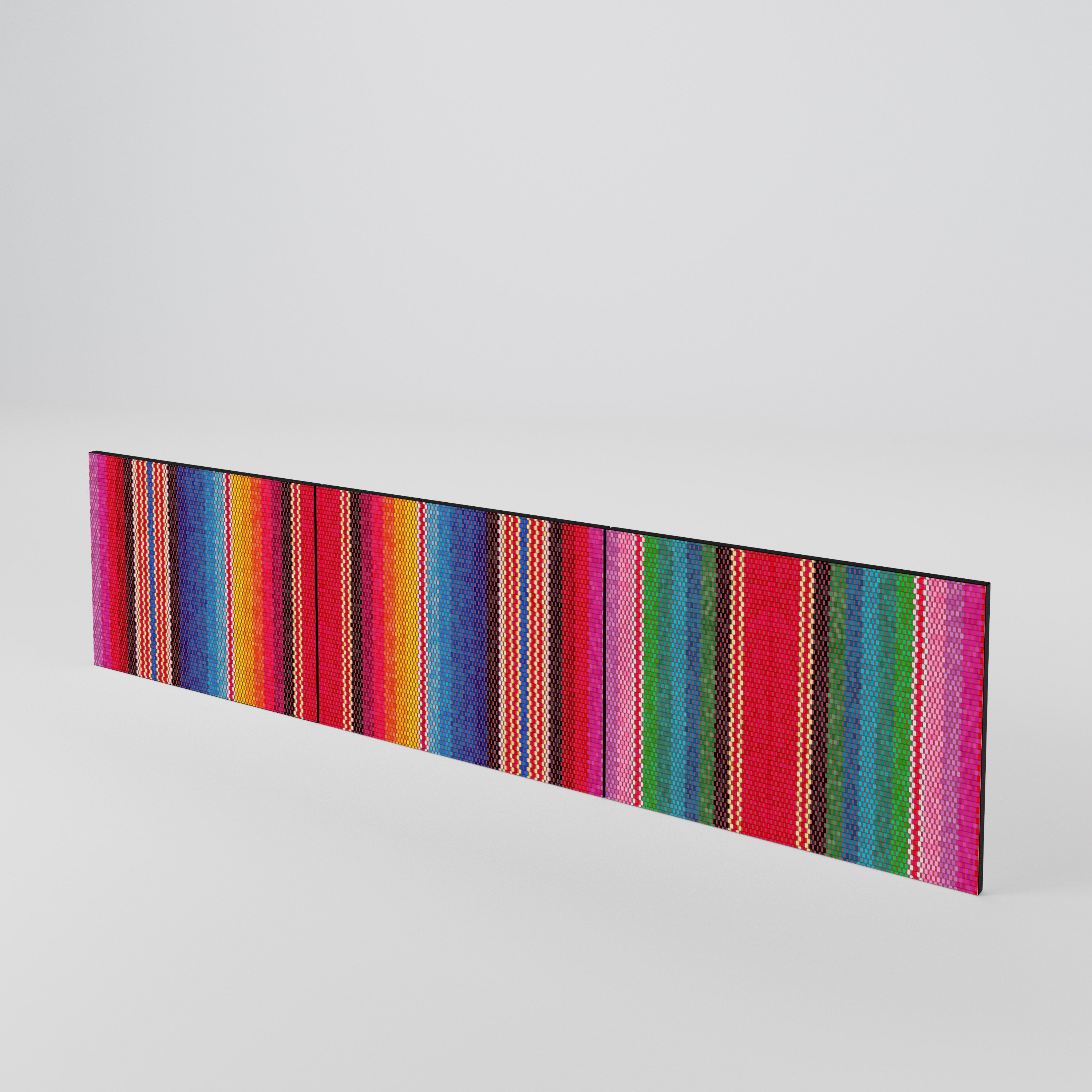 ETHNIC MEXICAN Juego de 3 puertas para mueble de TV