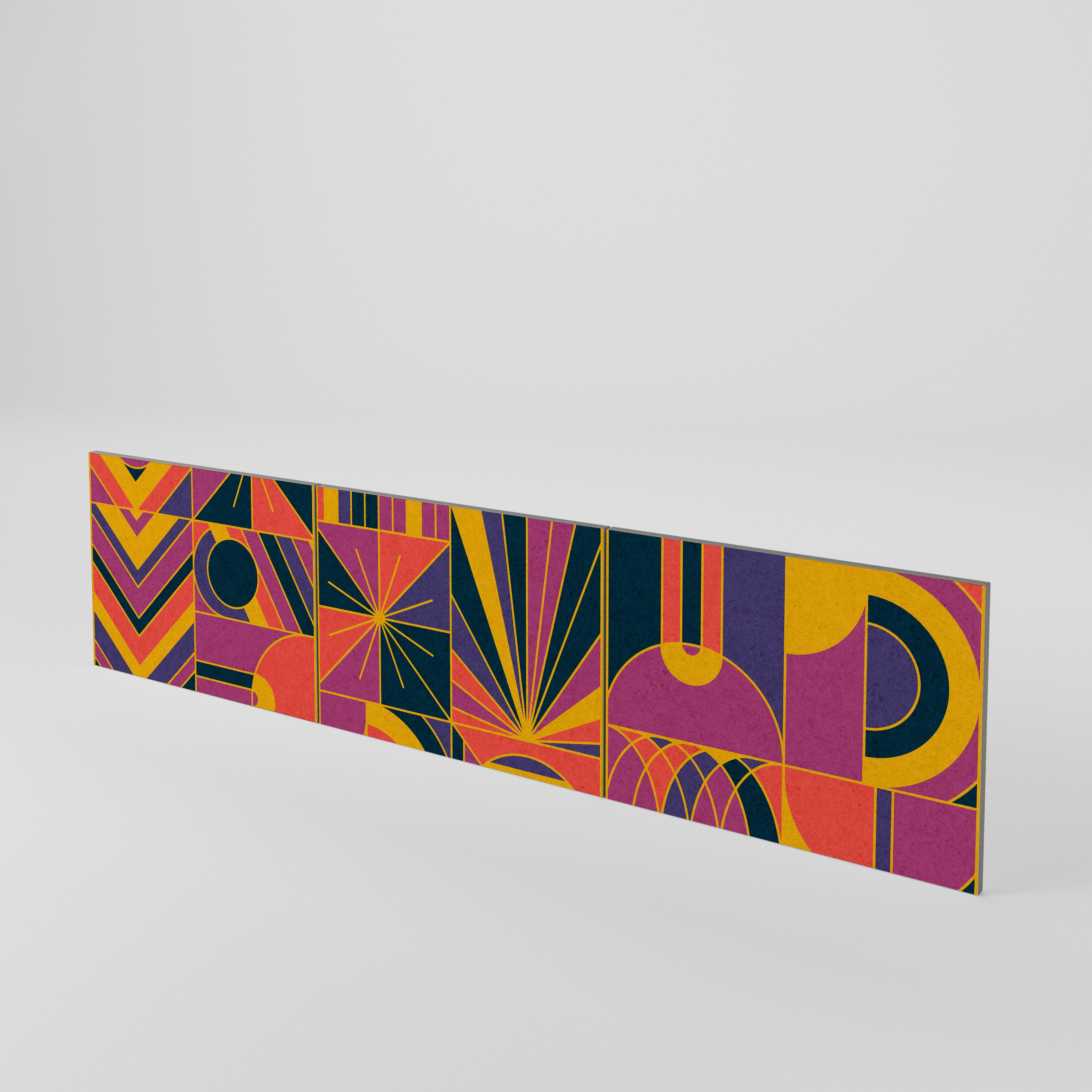 ELECTRIC PATTERNS Juego de 3 puertas para mueble de TV