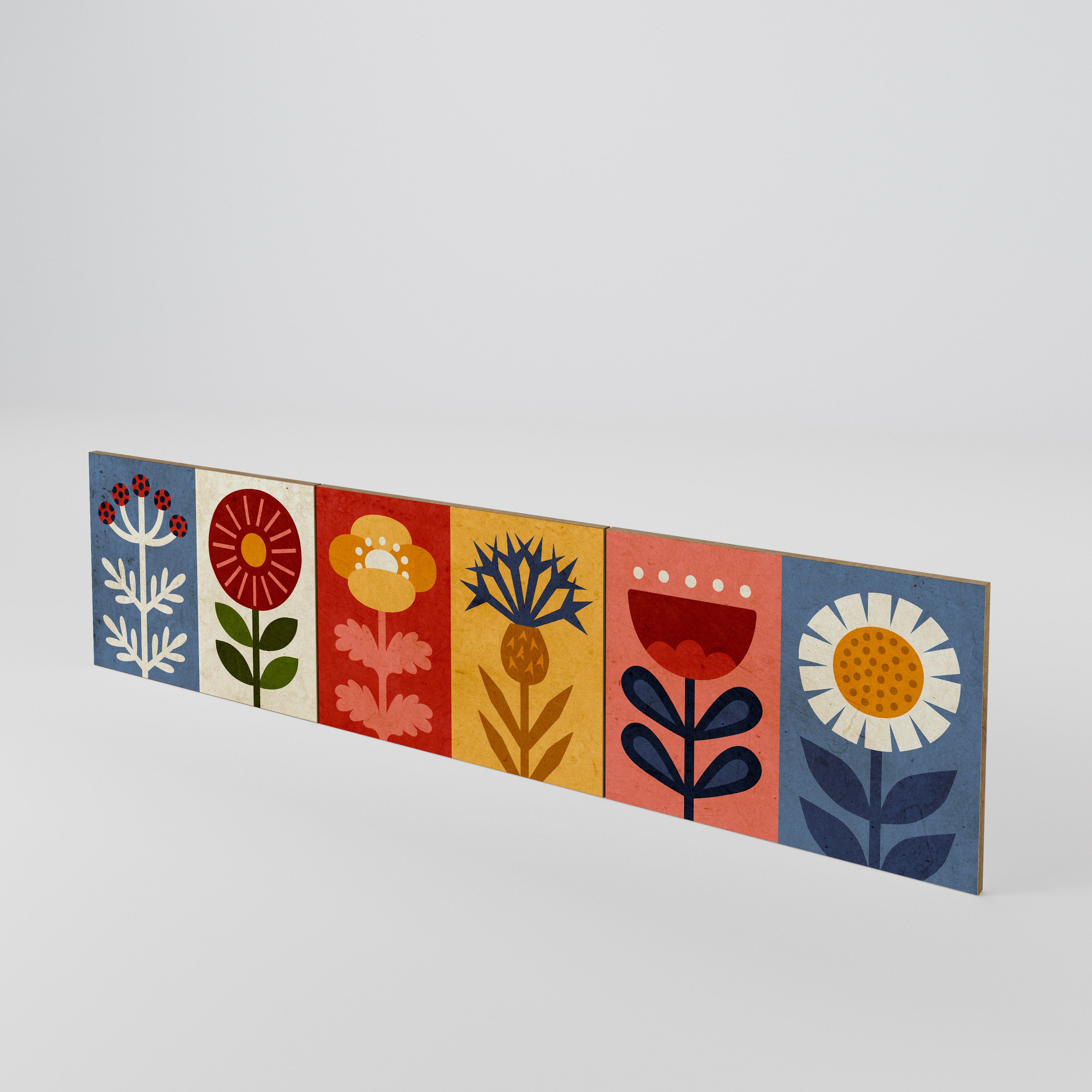 SCANDIC FLOWERET 3-teiliges TV-Lowboard Tür-Set