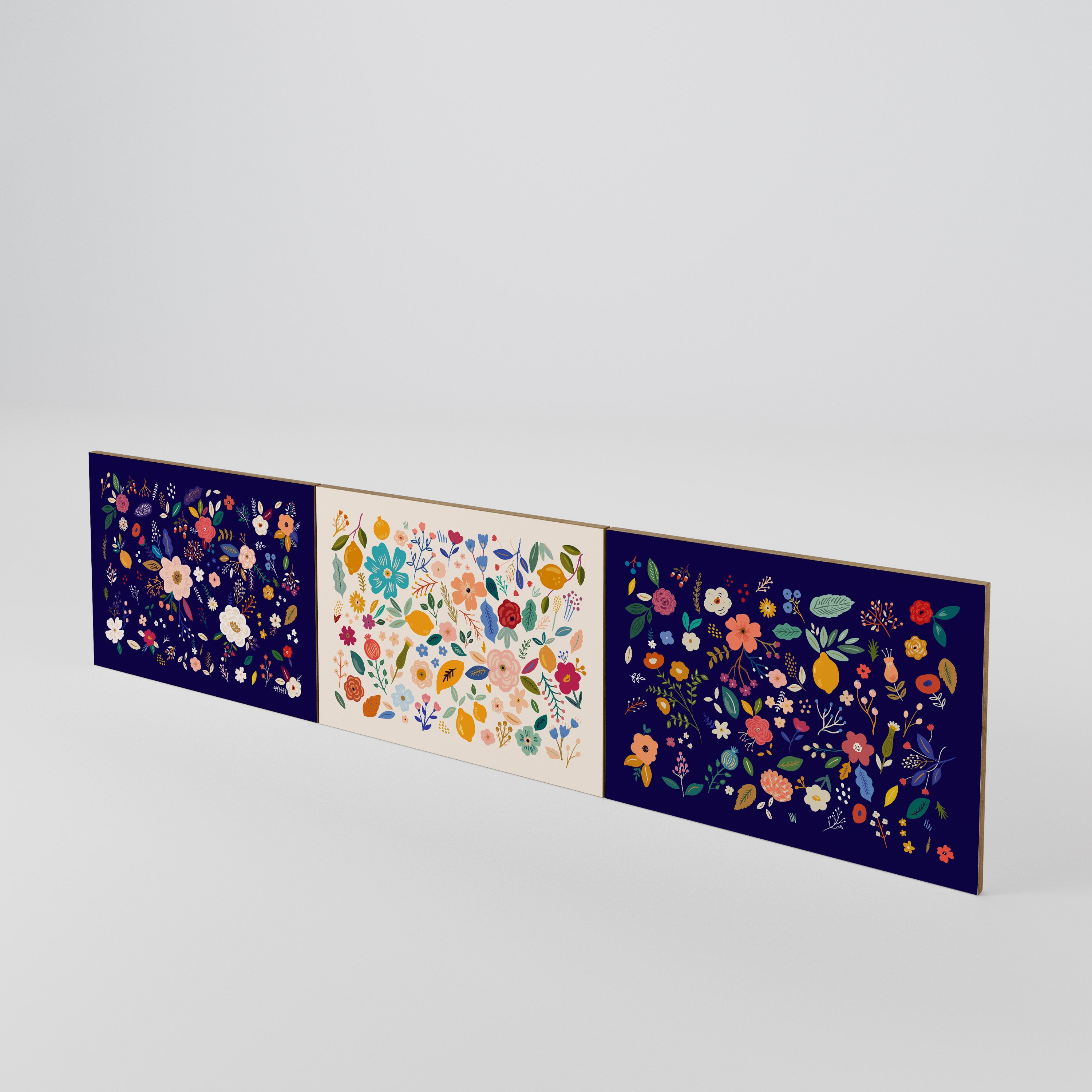 FLORAL COMBINATION 3-teiliges TV-Lowboard Tür-Set